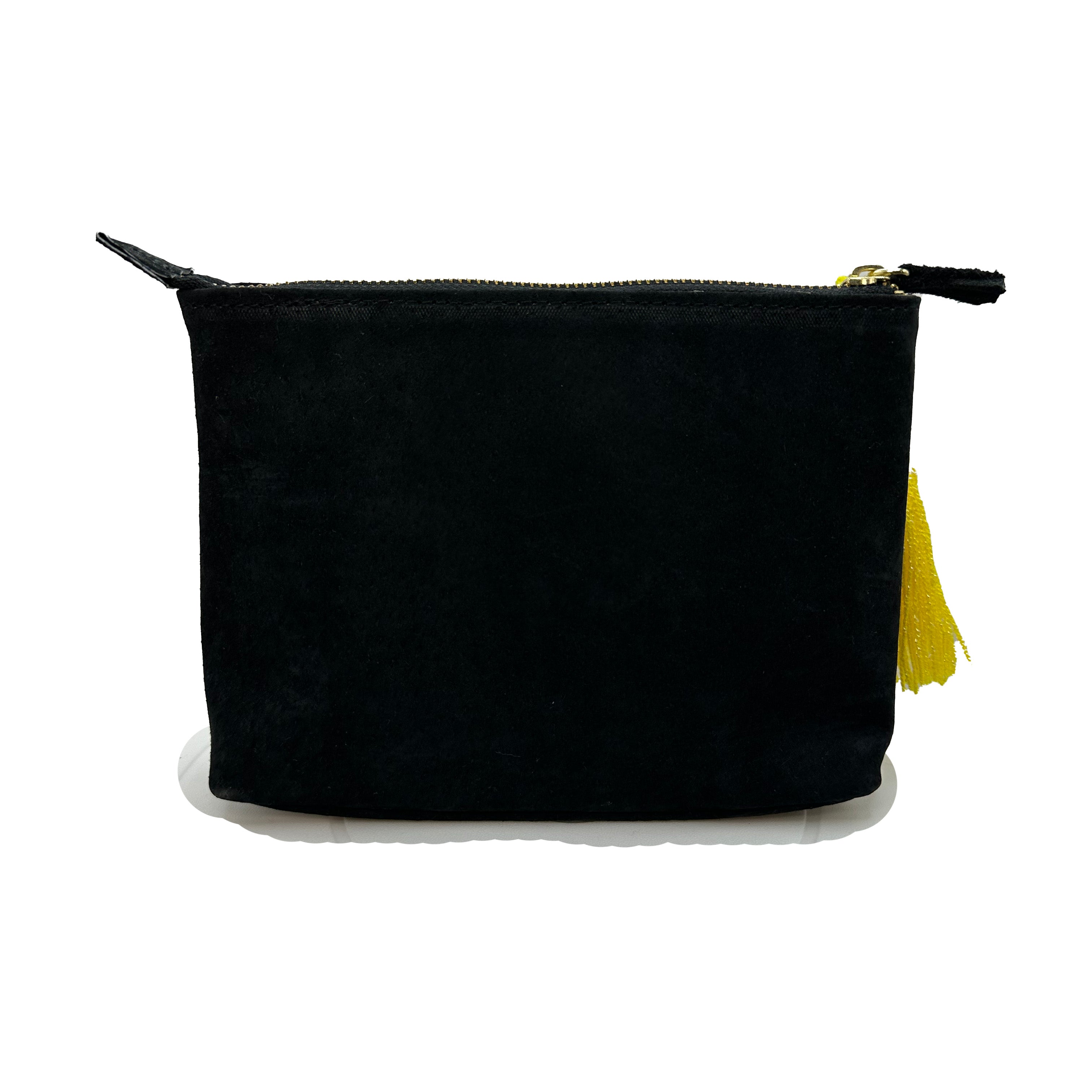 Cosmetiquera Bordado a mano "Cecilia" – Negro – Raízal
