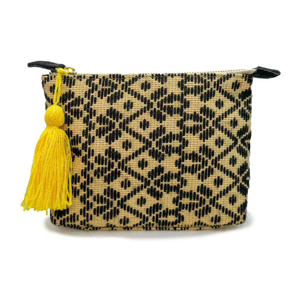Cosmetiquera Bordado a mano "Cecilia" – Negro – Raízal