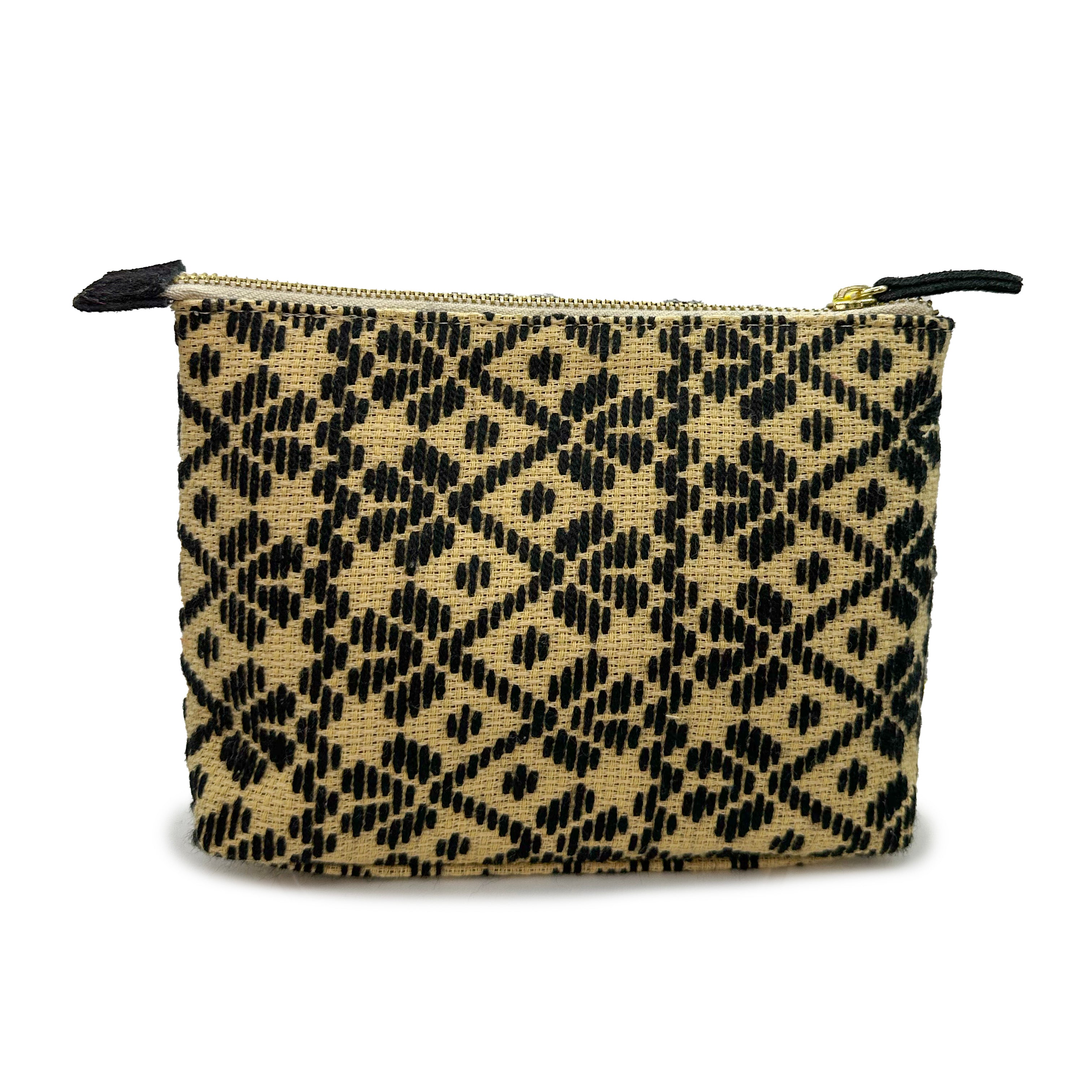 Cosmetiquera Bordado a mano "Cecilia" – Negro – Raízal