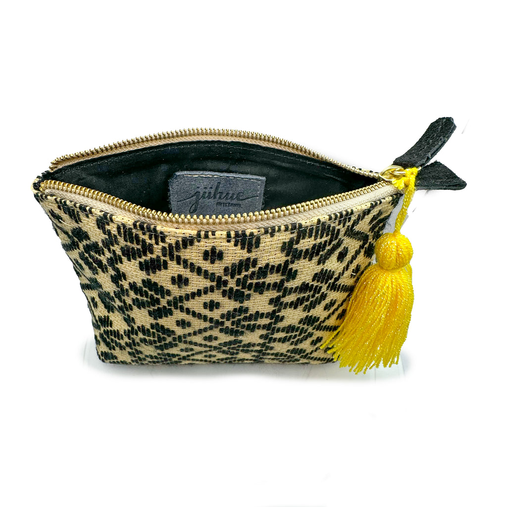 Cosmetiquera Bordado a mano "Cecilia" – Negro – Raízal