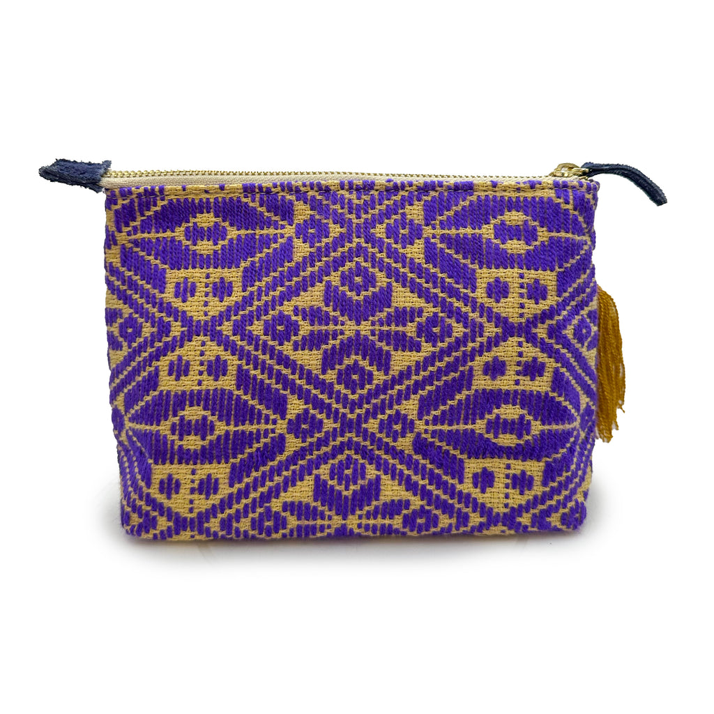 Cosmetiquera Bordado a mano "Cecilia" – Morado – Raízal
