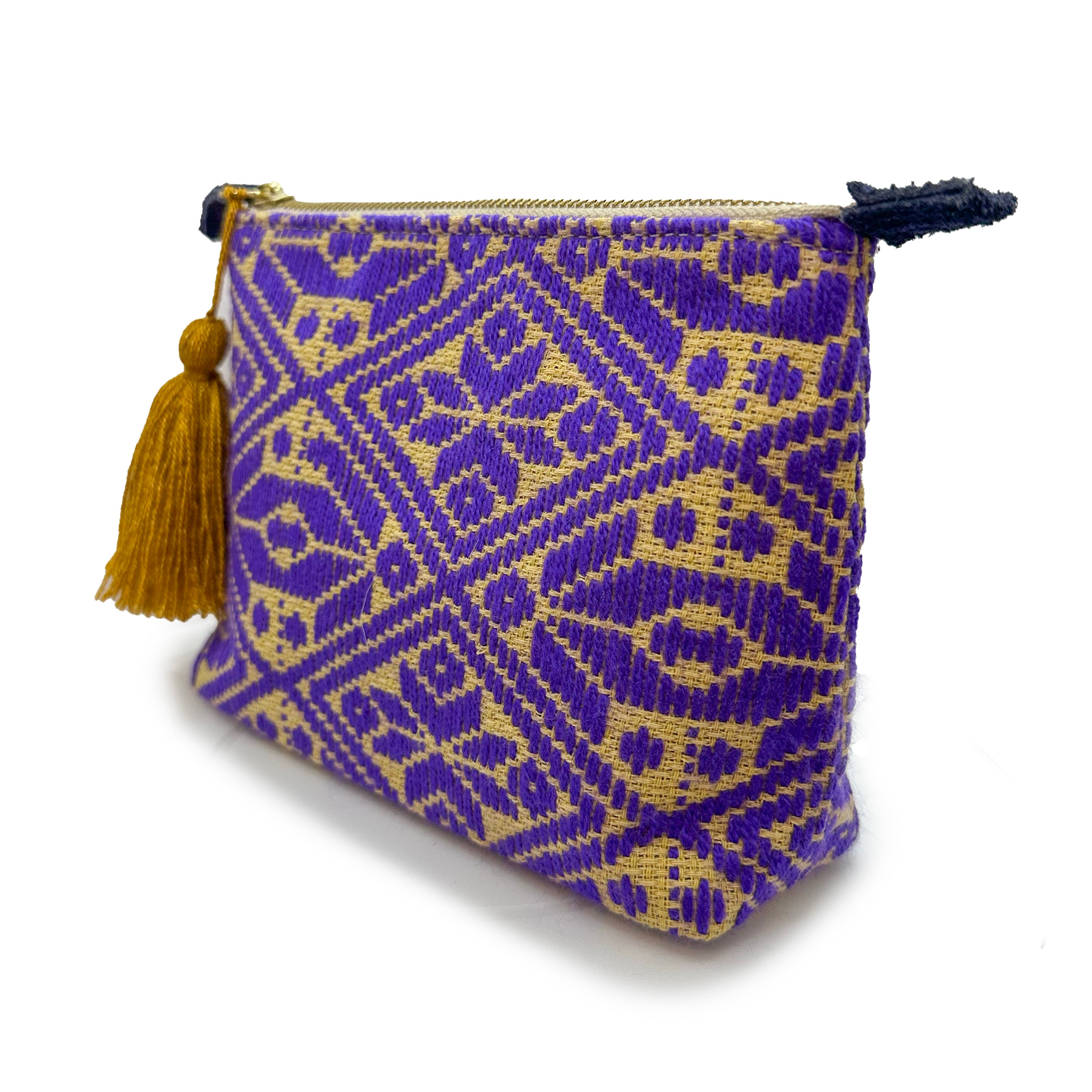 Cosmetiquera Bordado a mano "Cecilia" – Morado – Raízal