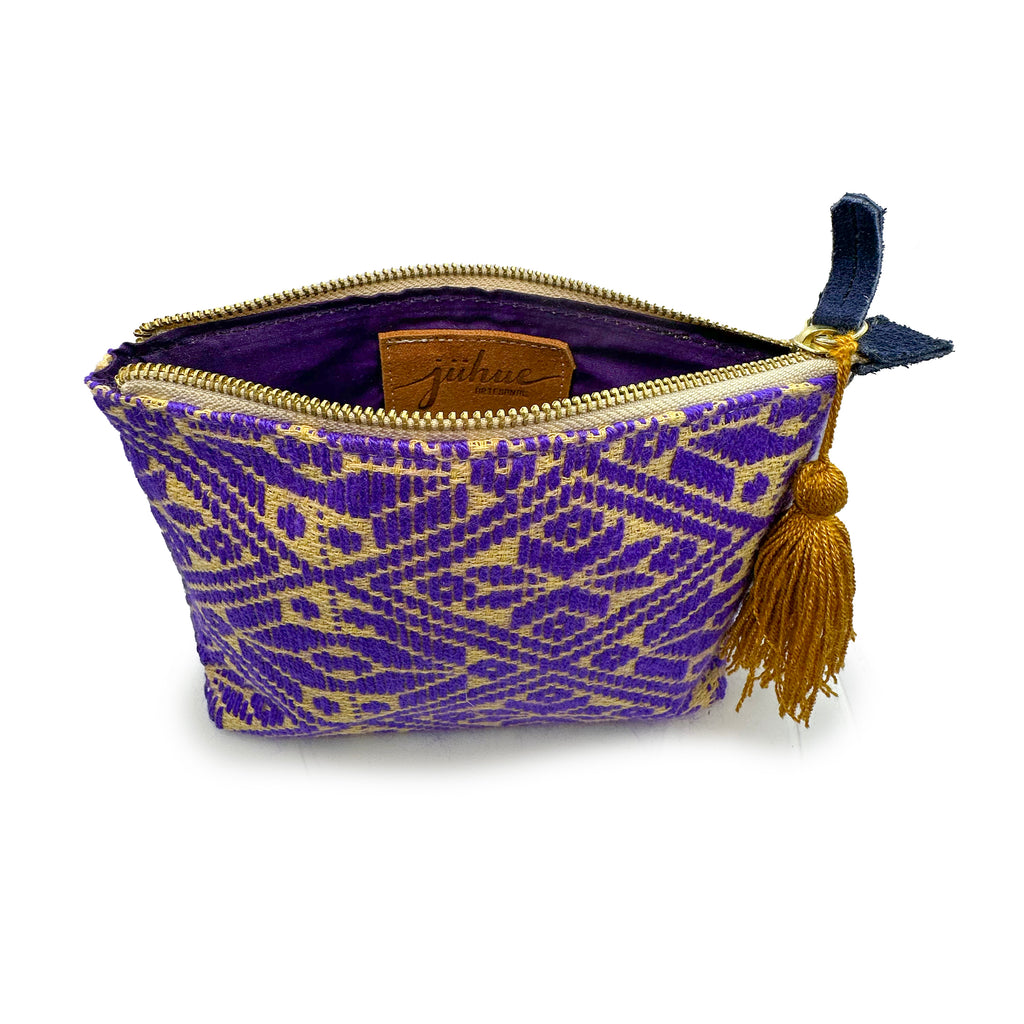 Cosmetiquera Bordado a mano "Cecilia" – Morado – Raízal