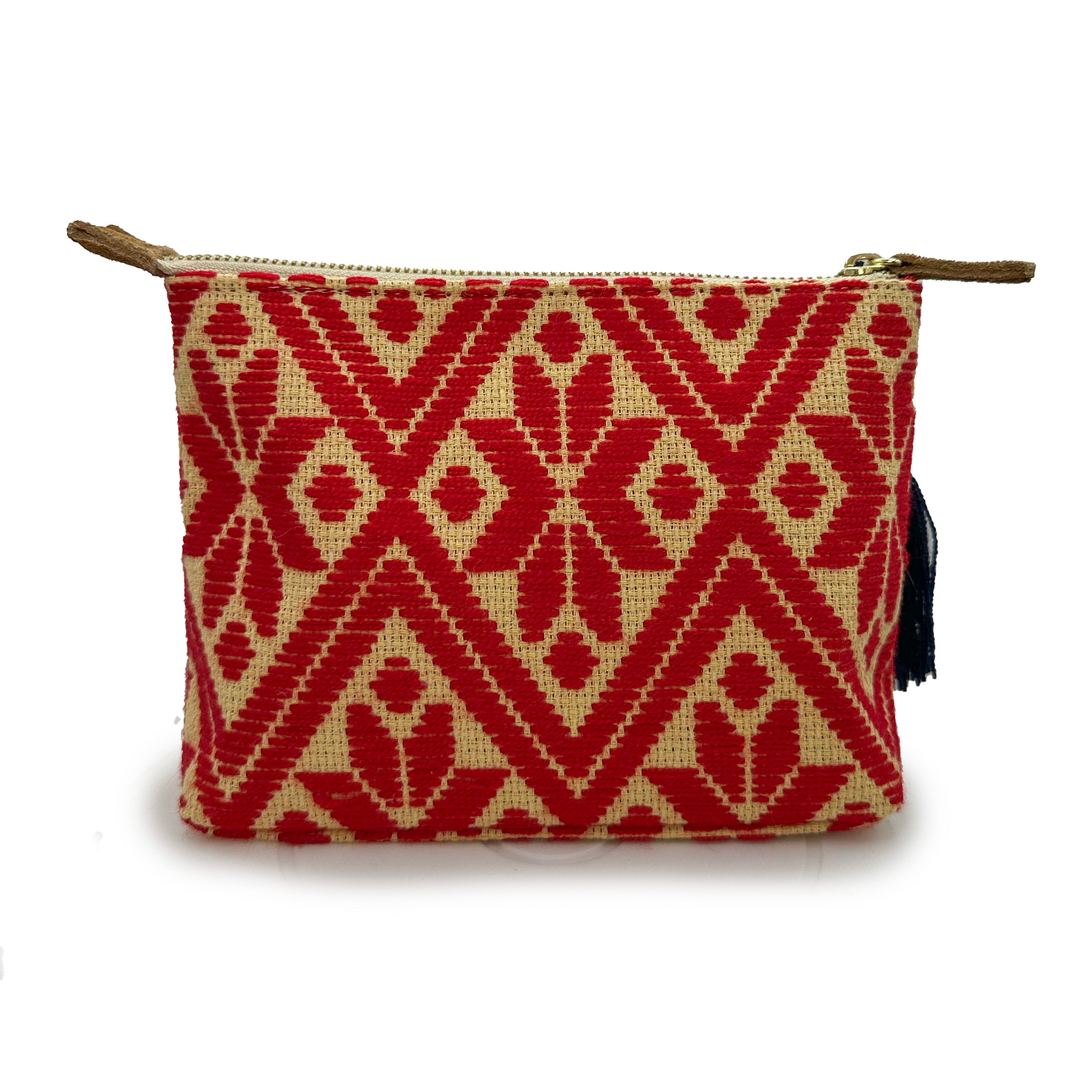 Cosmetiquera Bordado a mano "Cecilia" – Roja – Raízal