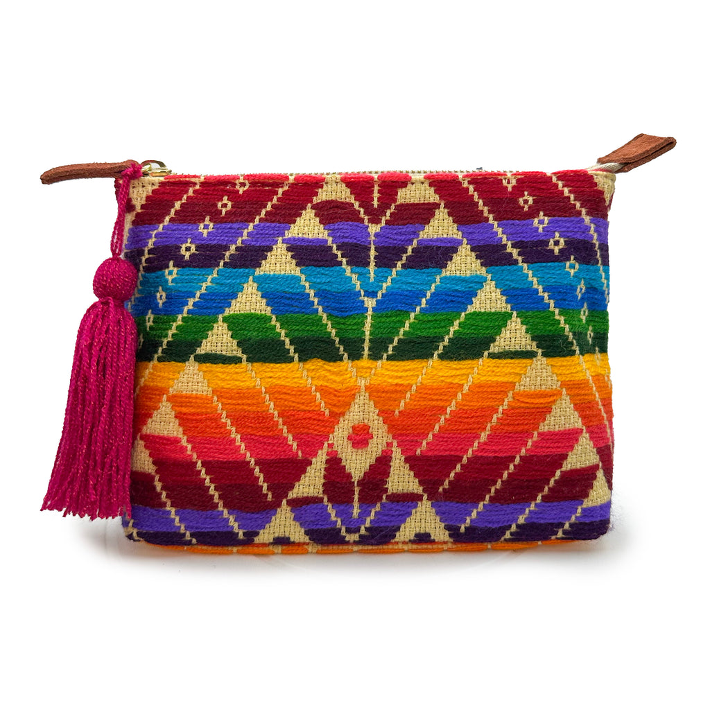 Cosmetiquera Bordado a mano "Cecilia" – Multicolor – Raízal