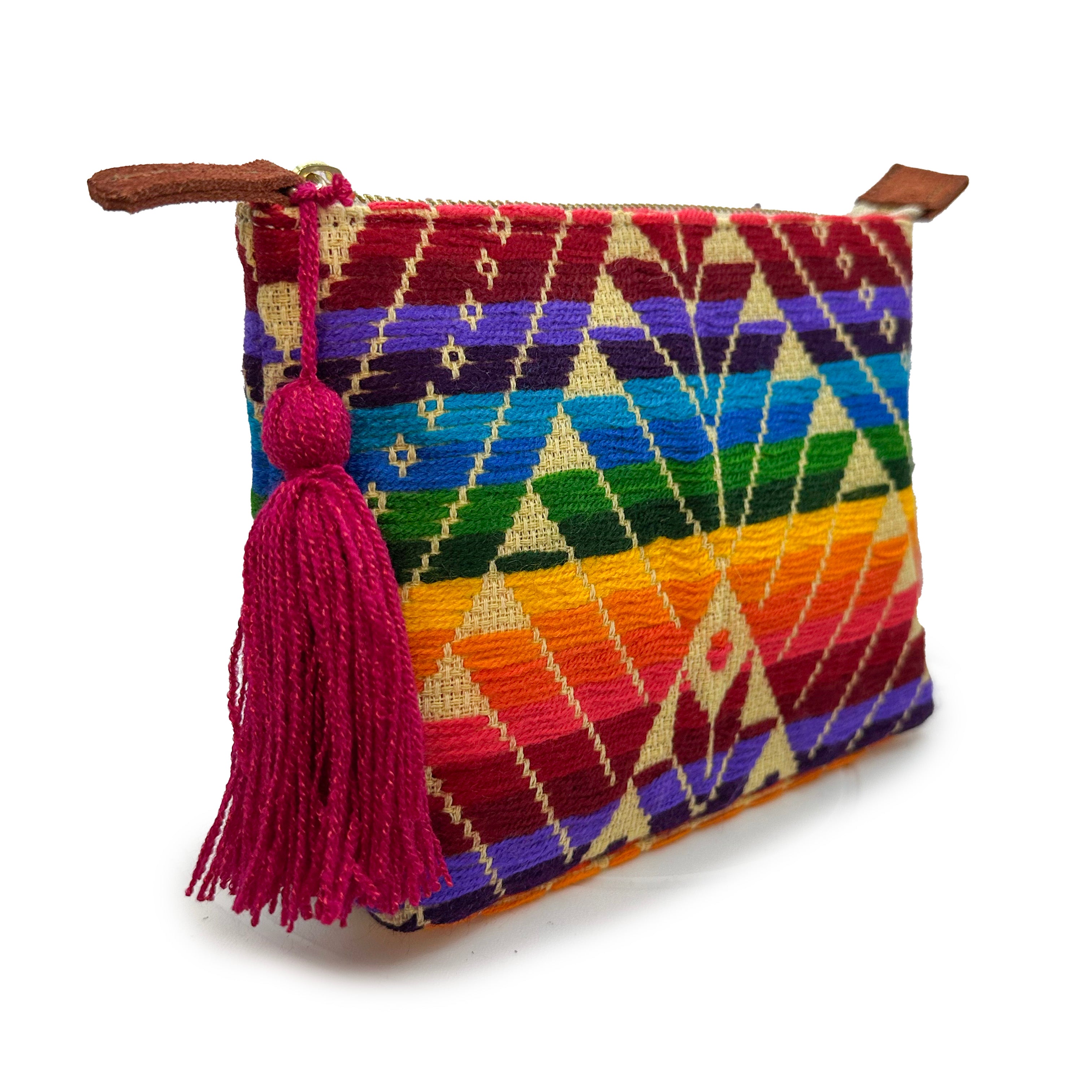 Cosmetiquera Bordado a mano "Cecilia" – Multicolor – Raízal