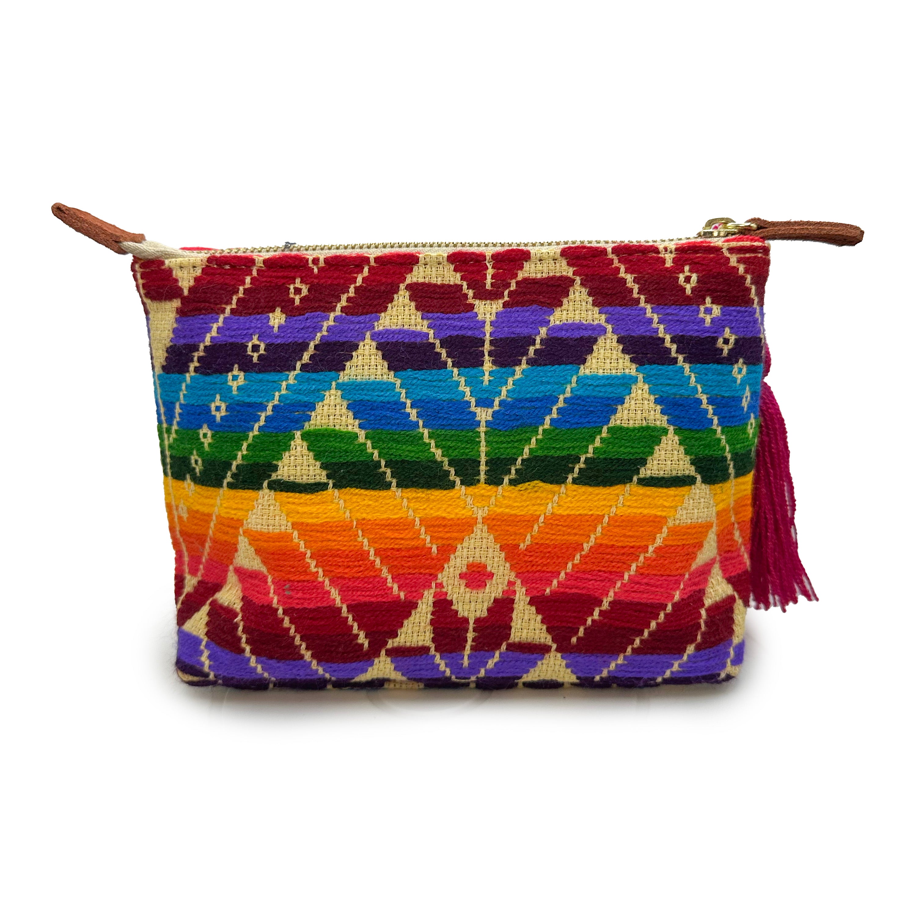 Cosmetiquera Bordado a mano "Cecilia" – Multicolor – Raízal
