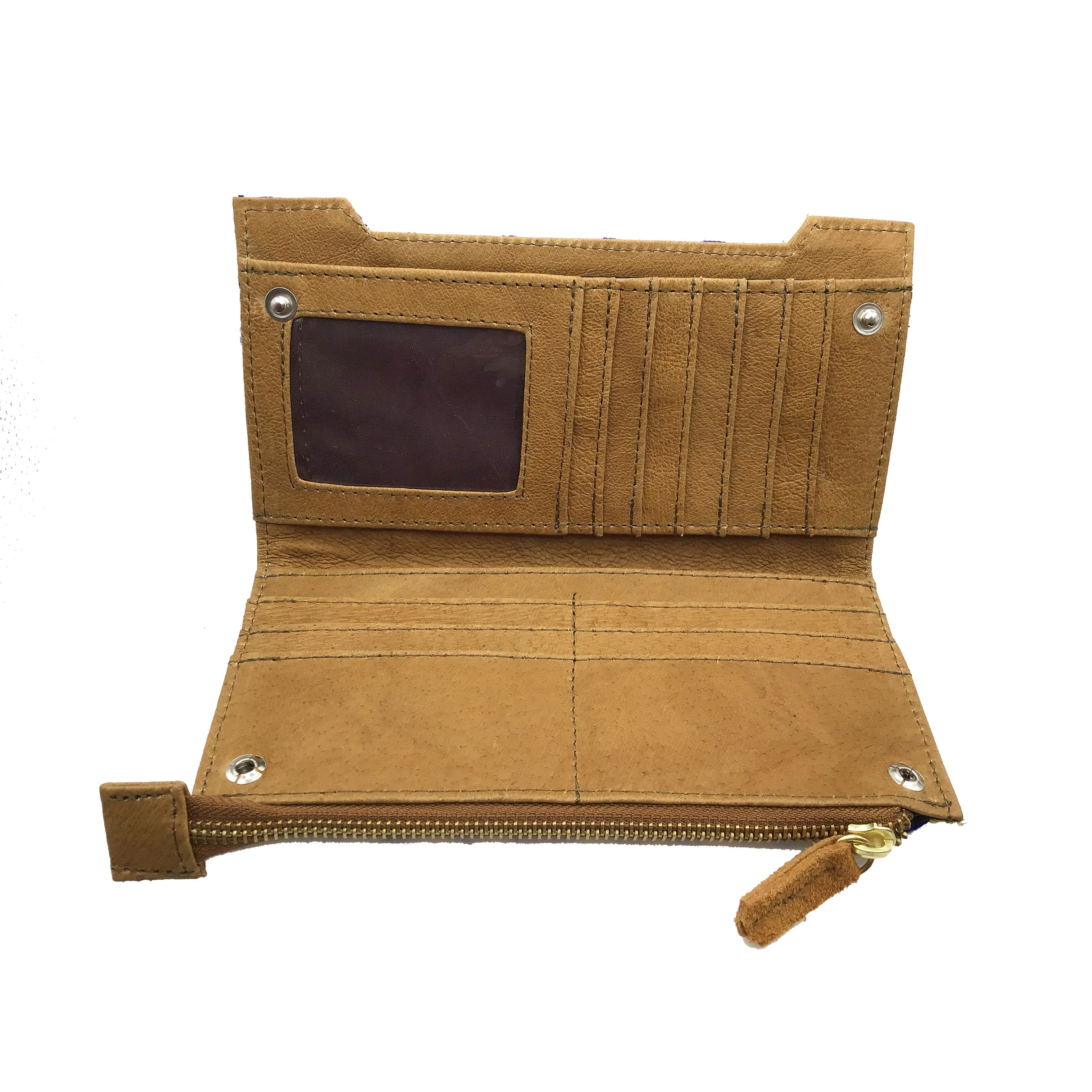Cartera Bordado a mano "Ofelia" – Azul – Raízal