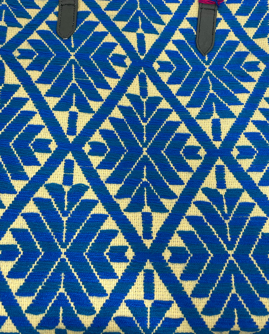 Bolsa tipo Tote Bordado a Mano "Valentina" – Azul – Raízal