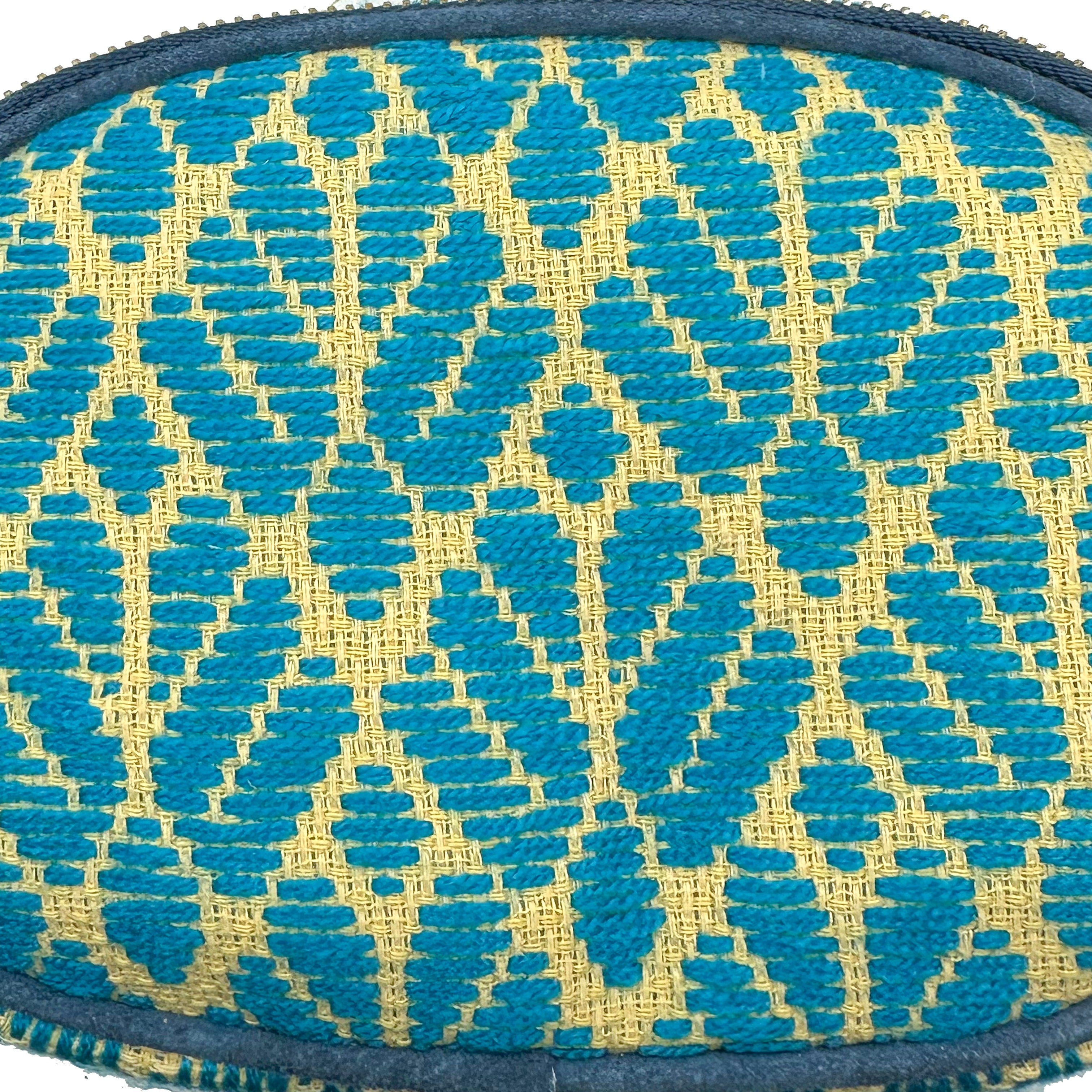 Cangurera Bordado a mano "Eugenia" – Azul – Raízal