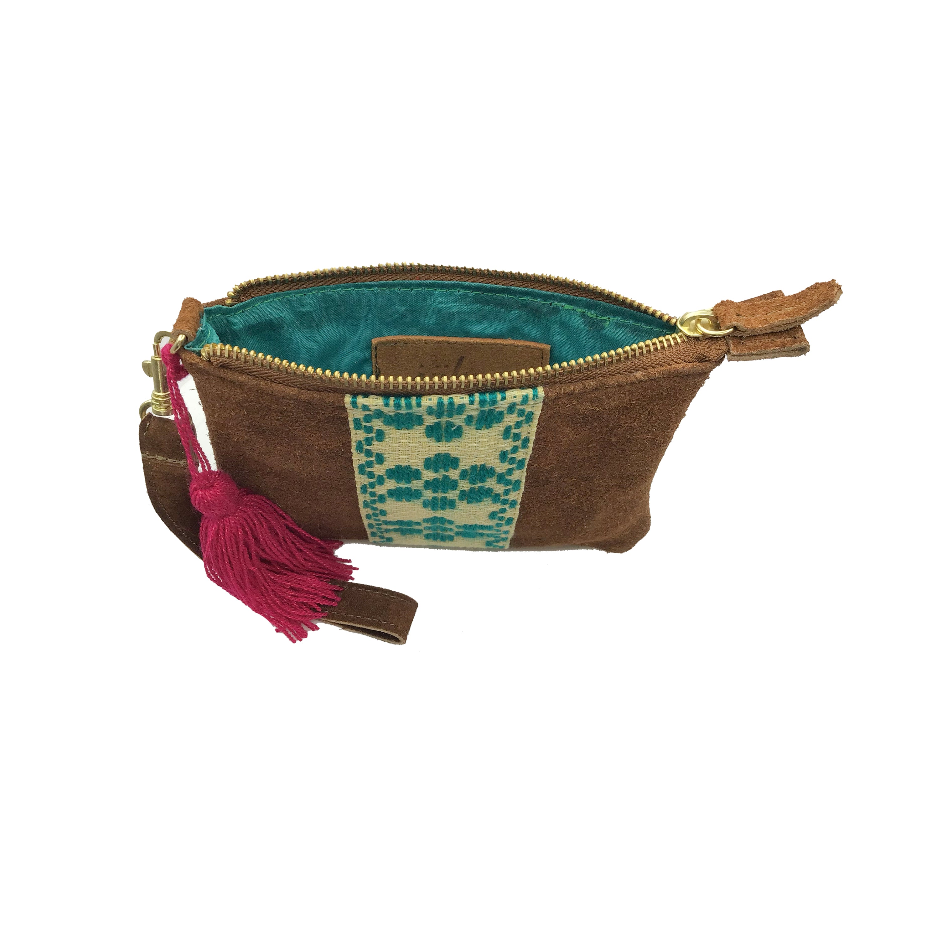 Muñequera Bordado a Mano "Rosario" – Verde – Raízal