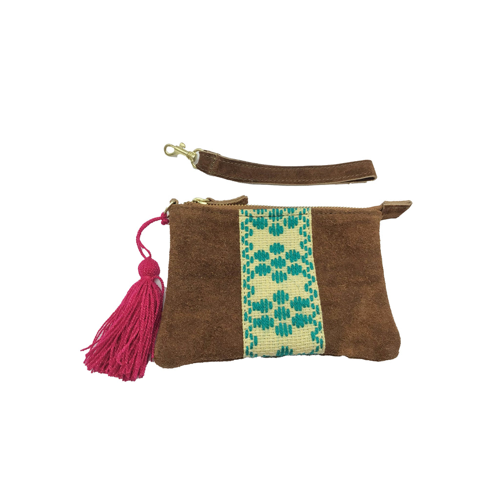 Muñequera Bordado a Mano "Rosario" – Verde – Raízal