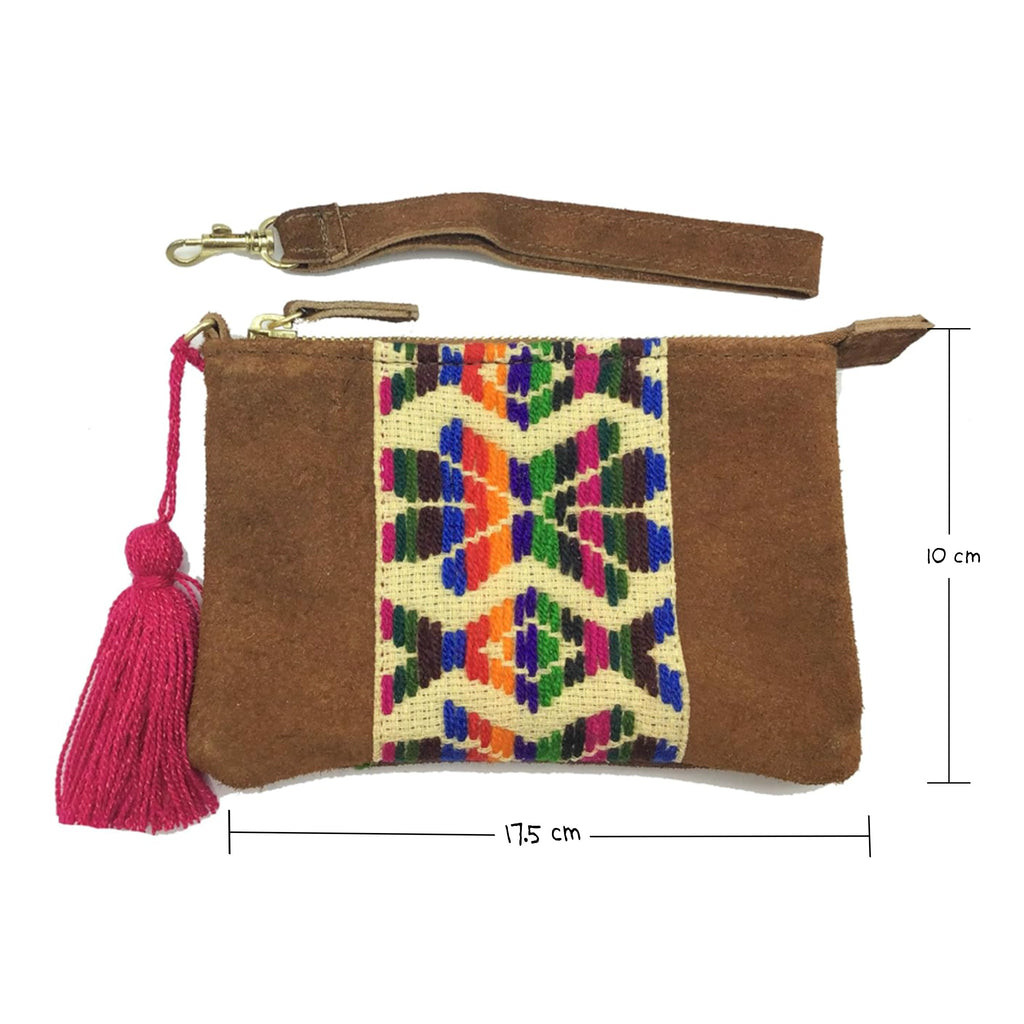 Muñequera Bordado a Mano "Rosario" – Multicolor – Raízal