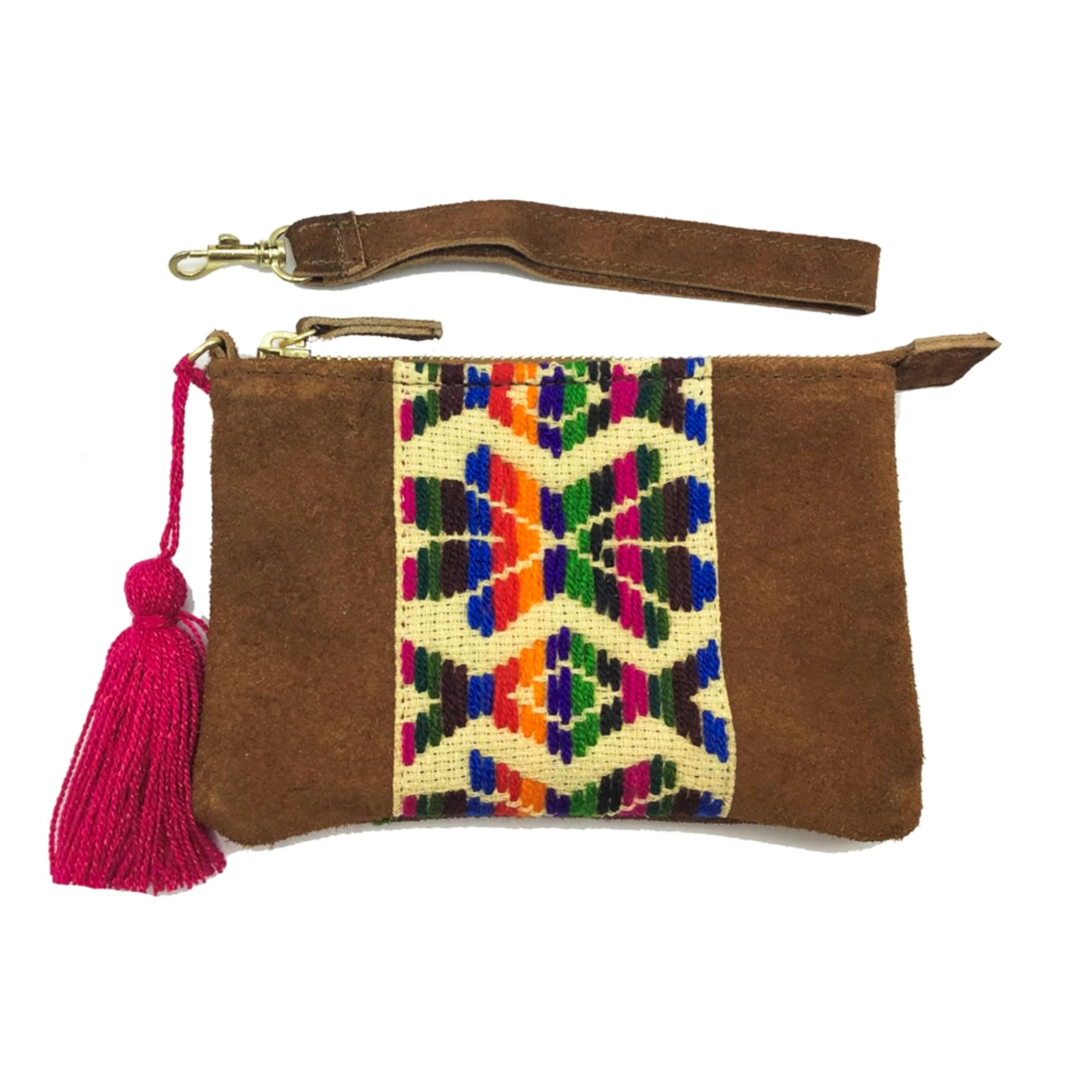 Muñequera Bordado a Mano "Rosario" – Multicolor – Raízal
