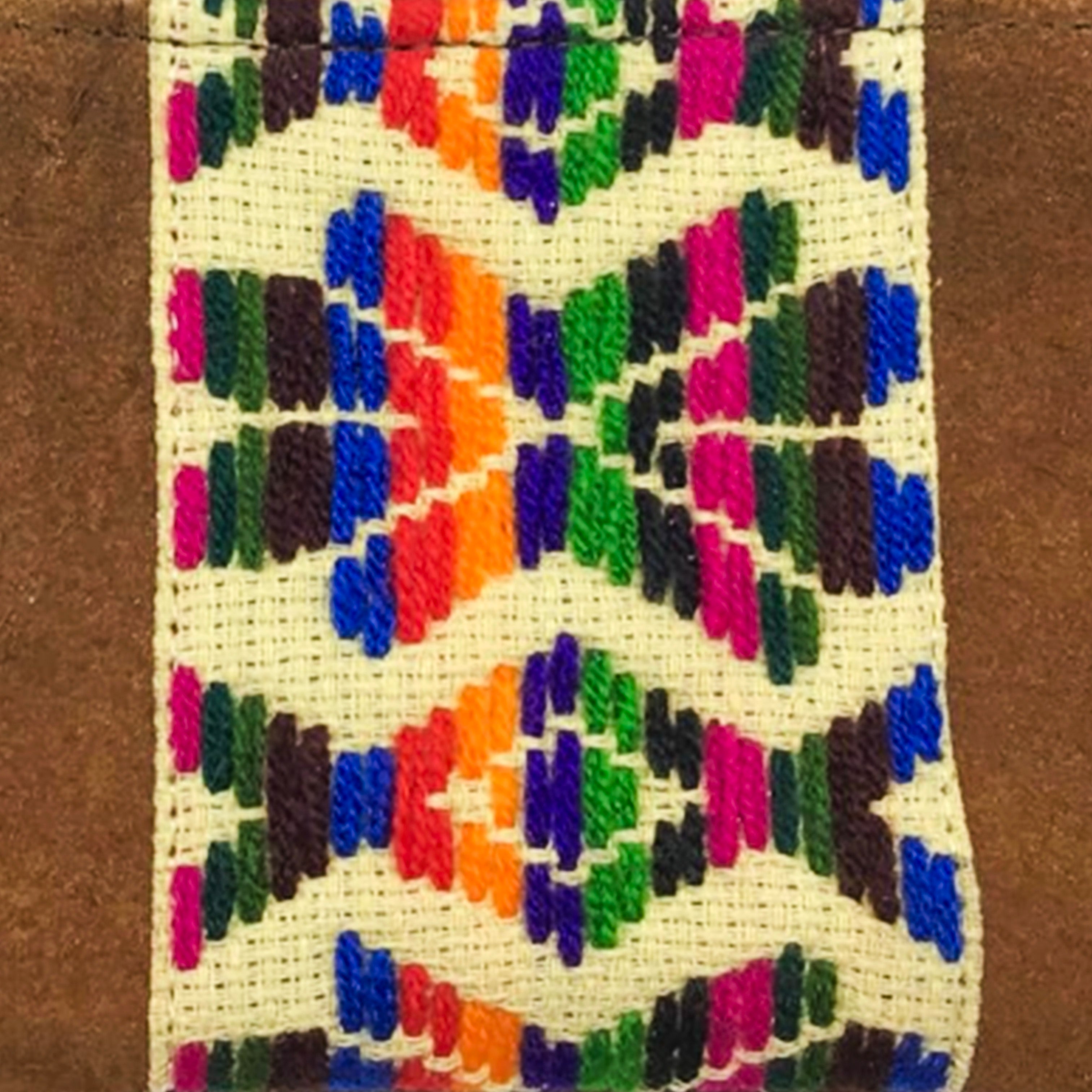 Muñequera Bordado a Mano "Rosario" – Multicolor – Raízal