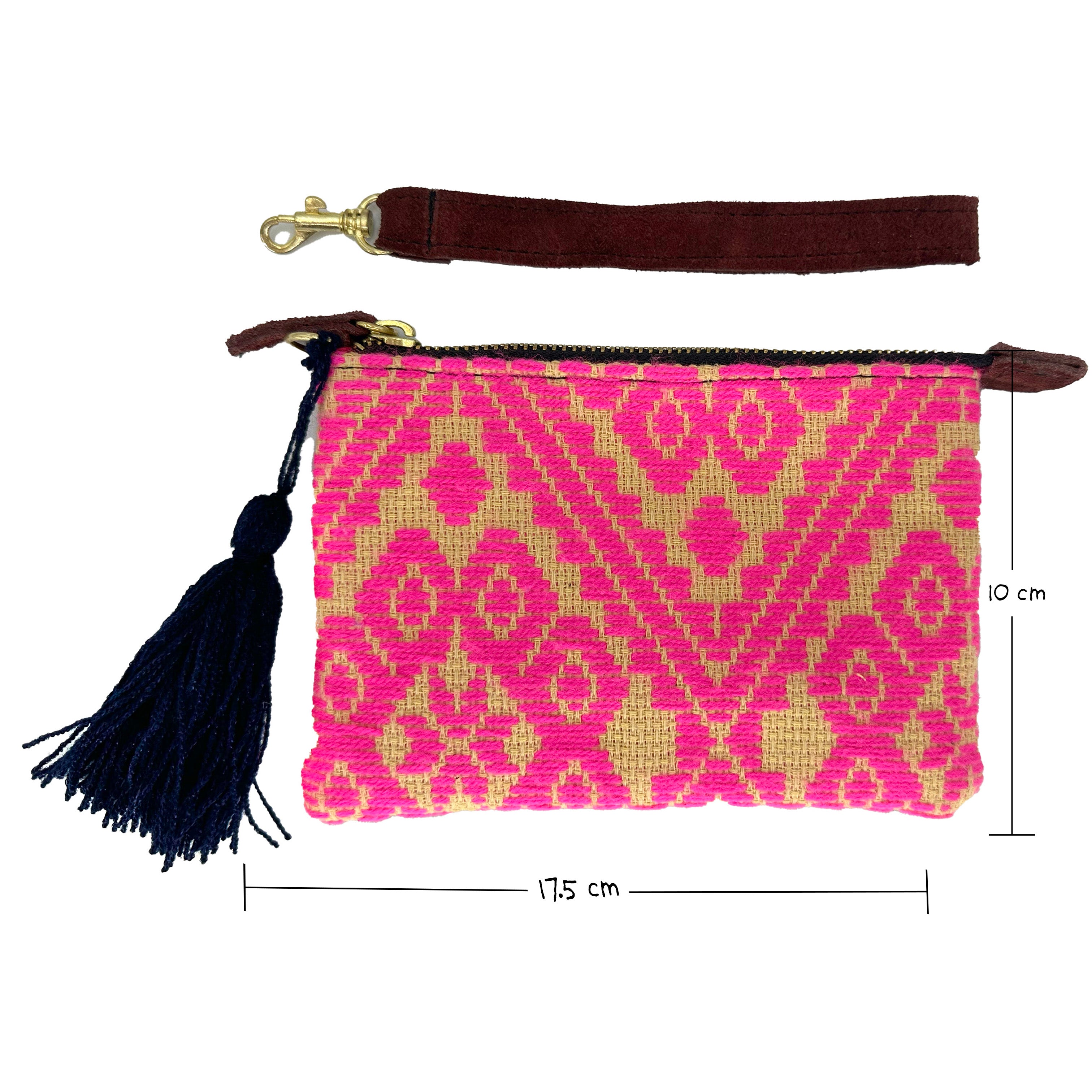 Muñequera Bordado a Mano "Rosario" – Rosa – Raízal