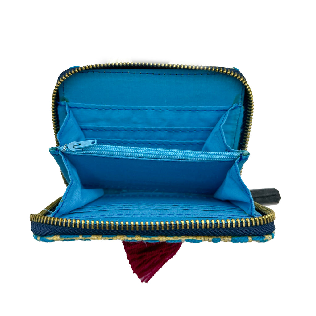 Cartera Bordado a mano "Matilde" – Azul – Raízal