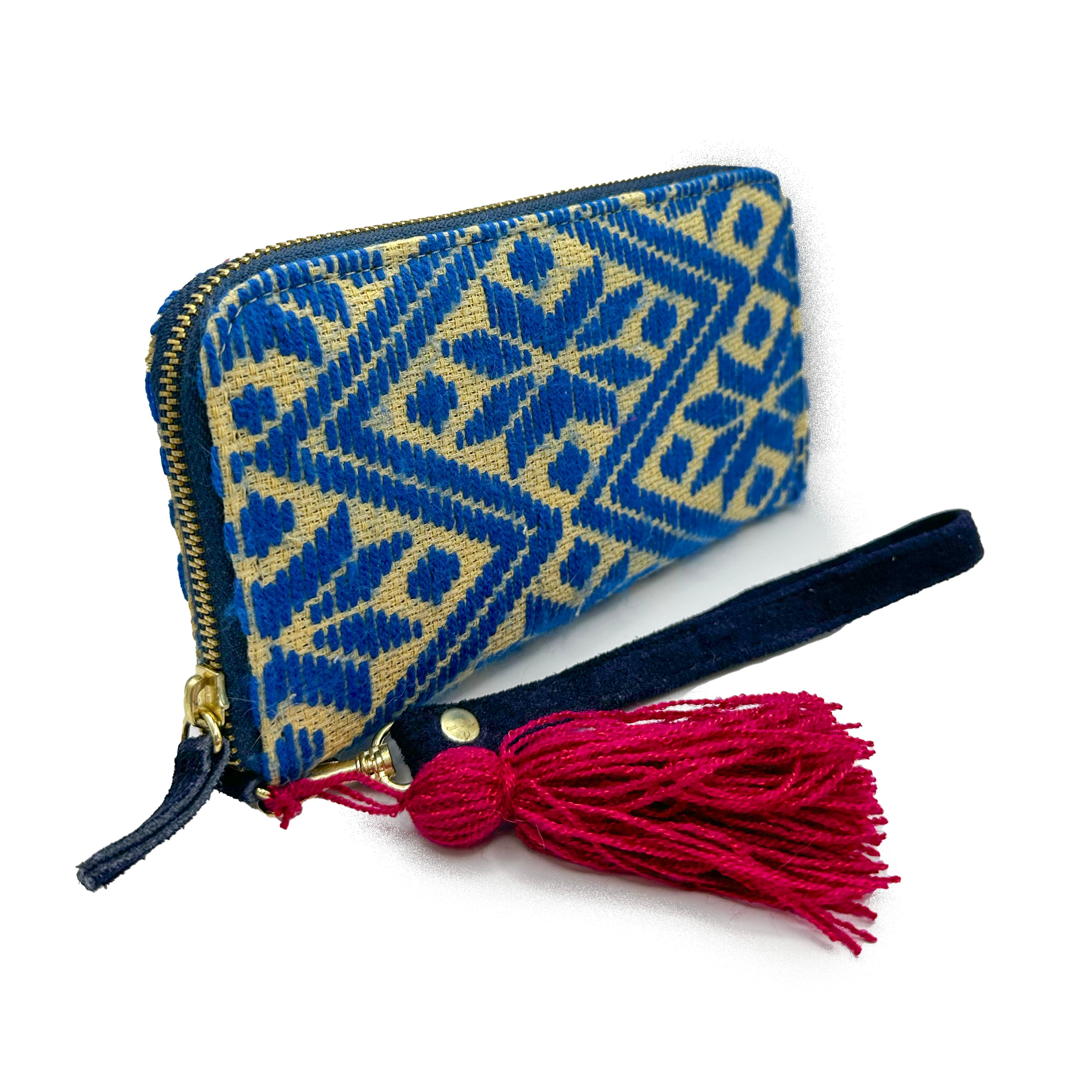 Cartera Bordado a mano "Magdalena" – Azul – Raízal