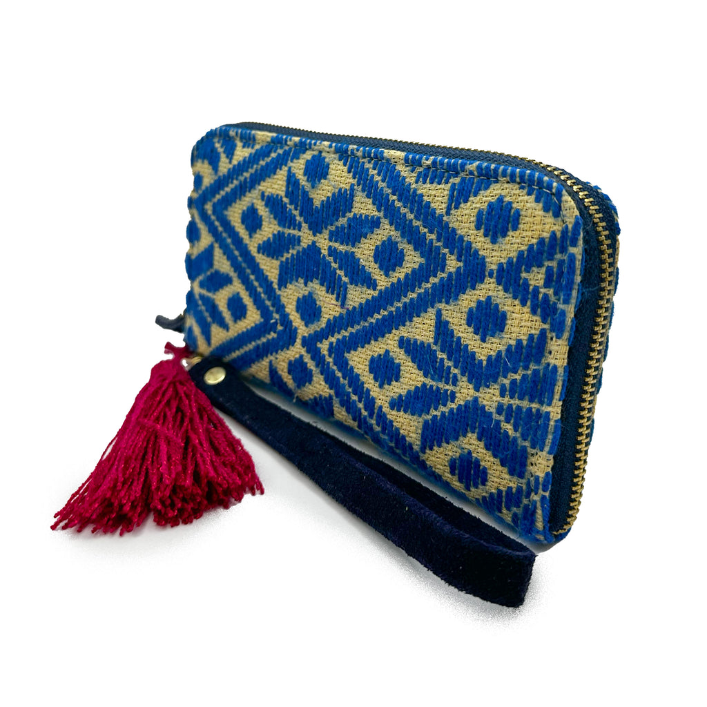Cartera Bordado a mano "Magdalena" – Azul – Raízal