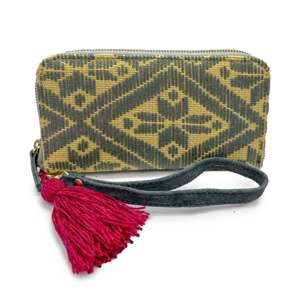 Cartera Bordado a mano "Magdalena" – Gris – Raízal