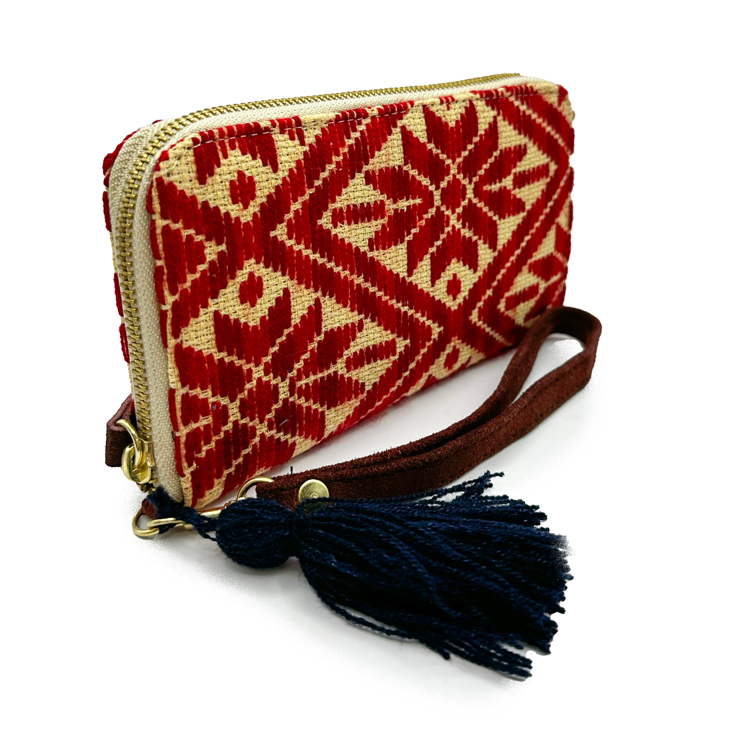 Cartera Bordado a mano "Magdalena" – Rojo – Raízal