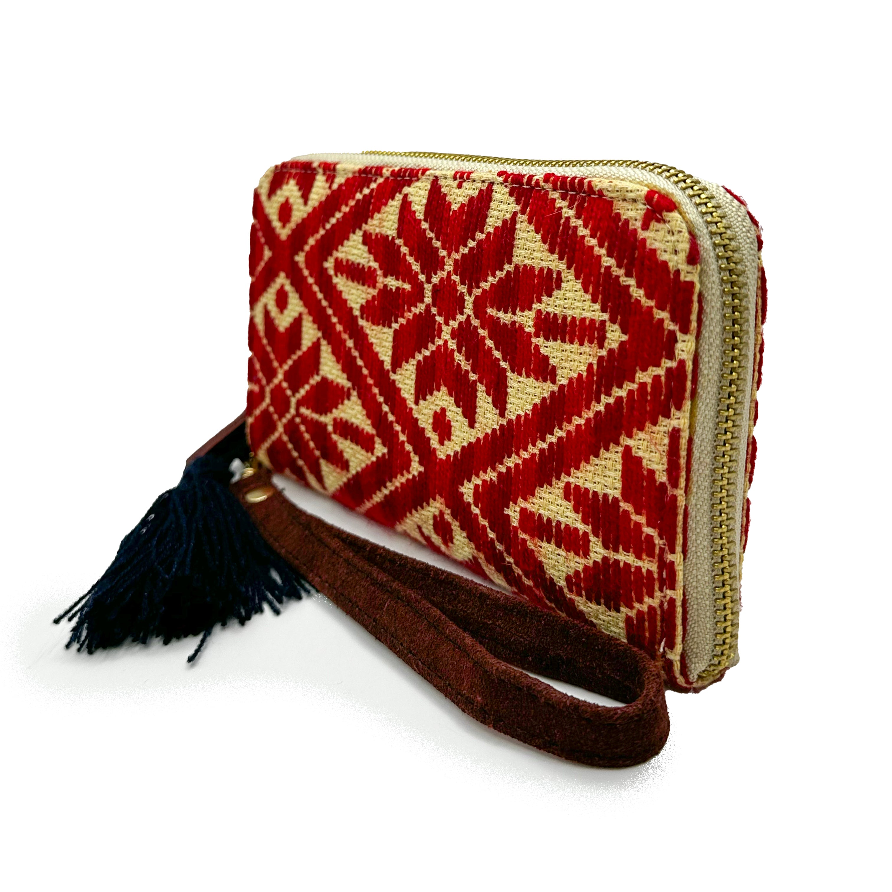 Cartera Bordado a mano "Magdalena" – Rojo – Raízal