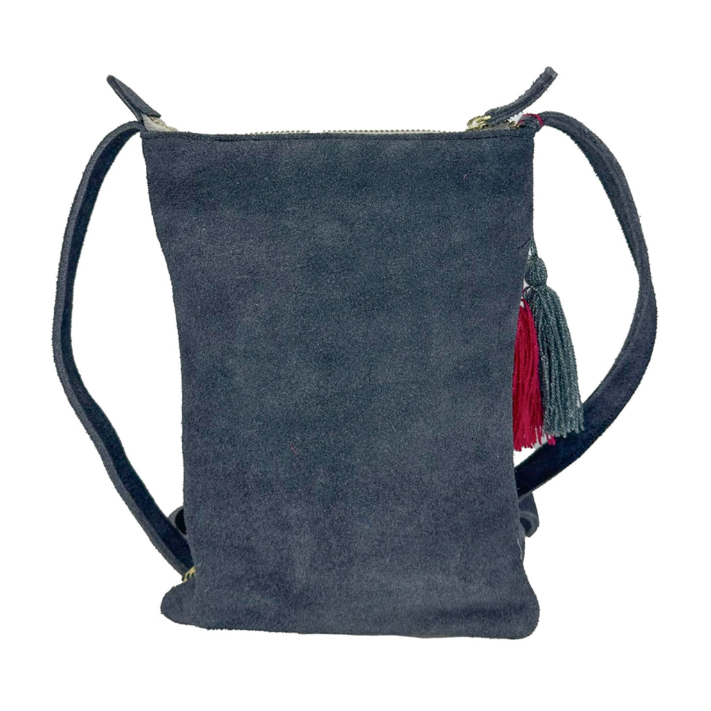 Crossbody Bordado a Mano "Angélica" – Gris – Raízal