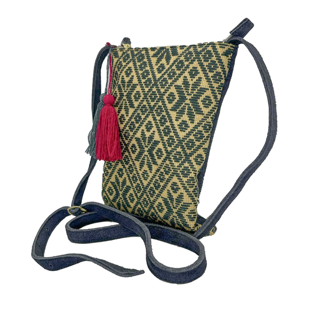 Crossbody Bordado a Mano "Angélica" – Gris – Raízal