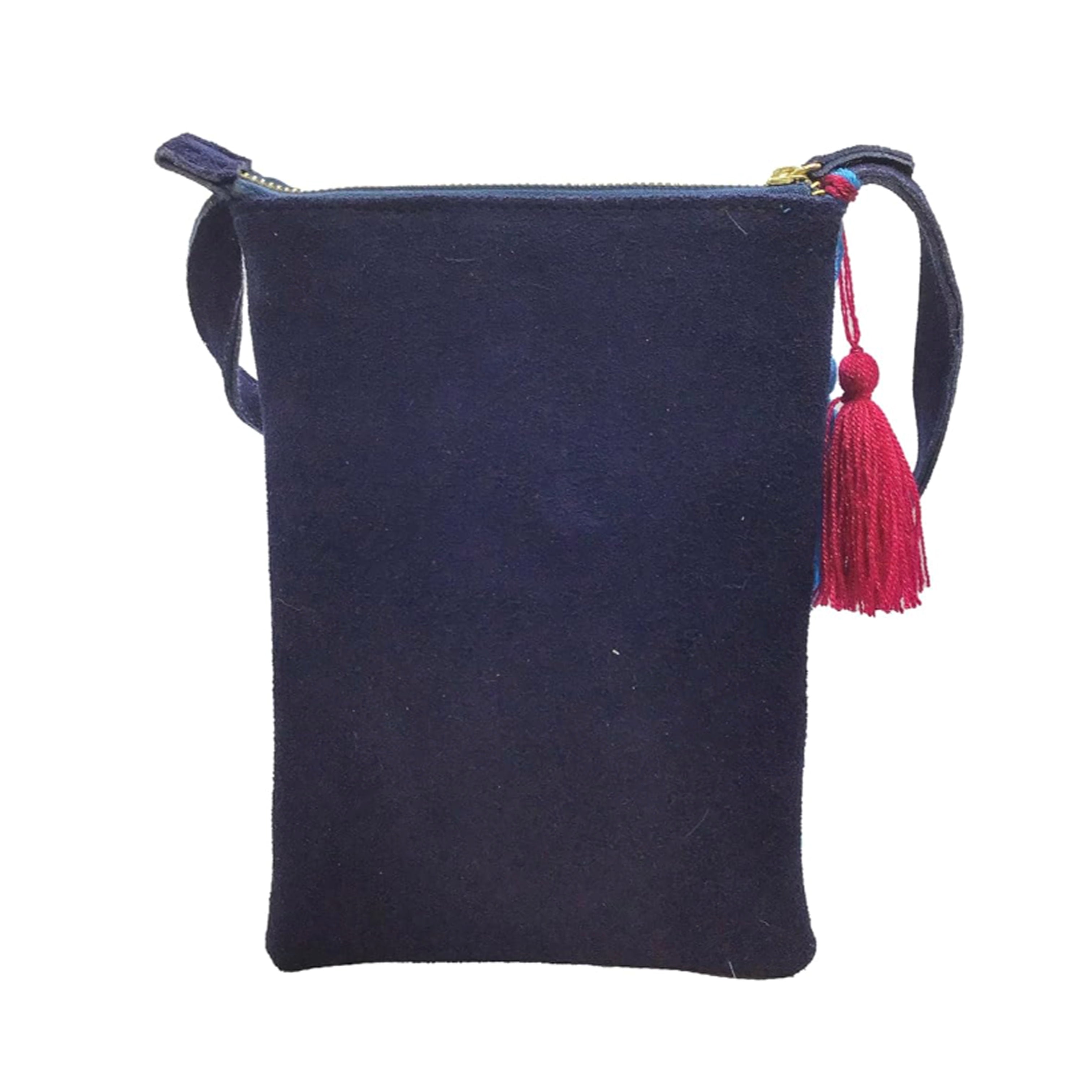 Crossbody Bordado a Mano "Angélica" – Azul – Raízal