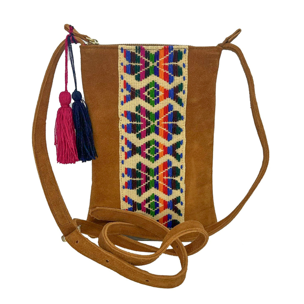 Crossbody Bordado a Mano "Angélica" – Multicolor – Raízal
