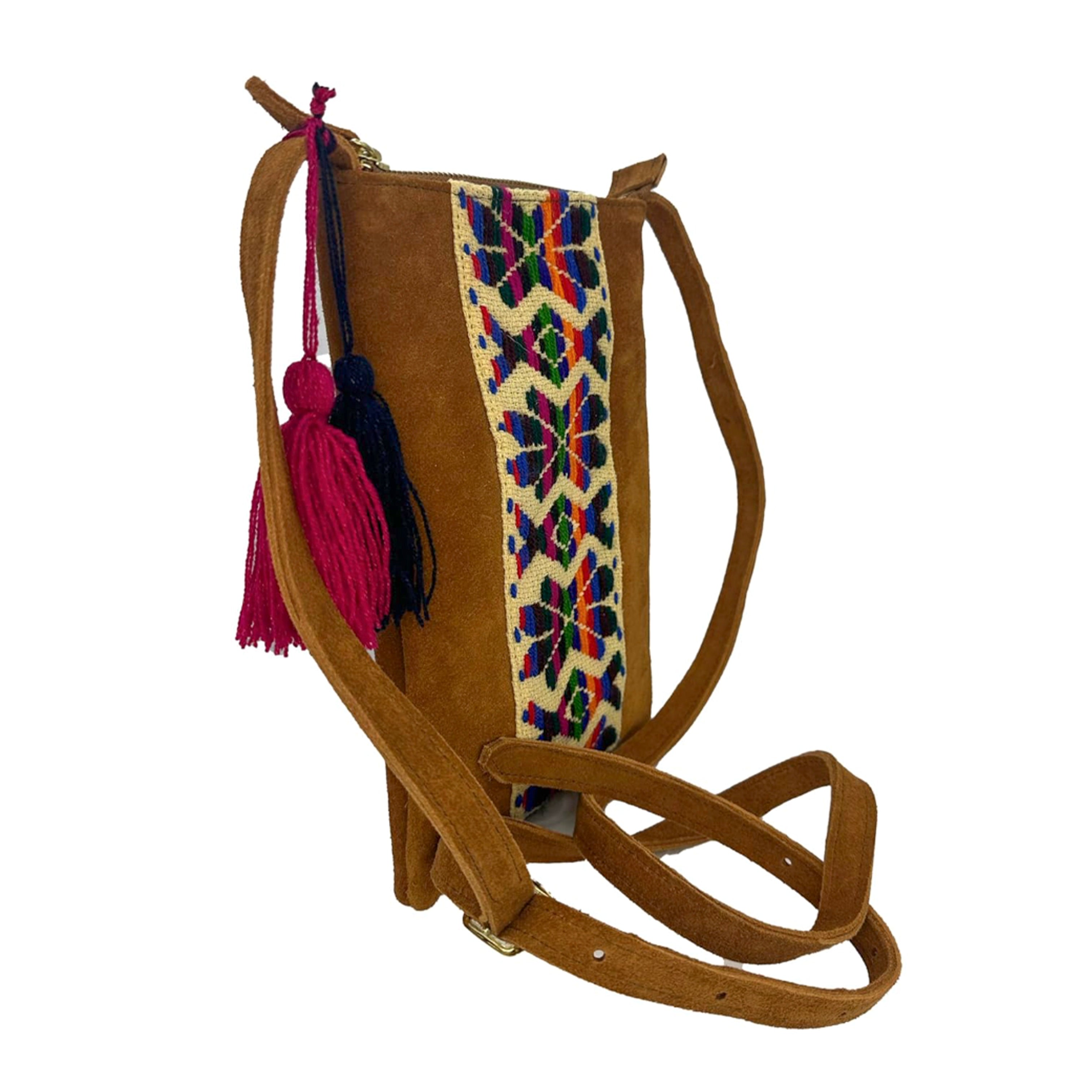 Crossbody Bordado a Mano "Angélica" – Multicolor – Raízal