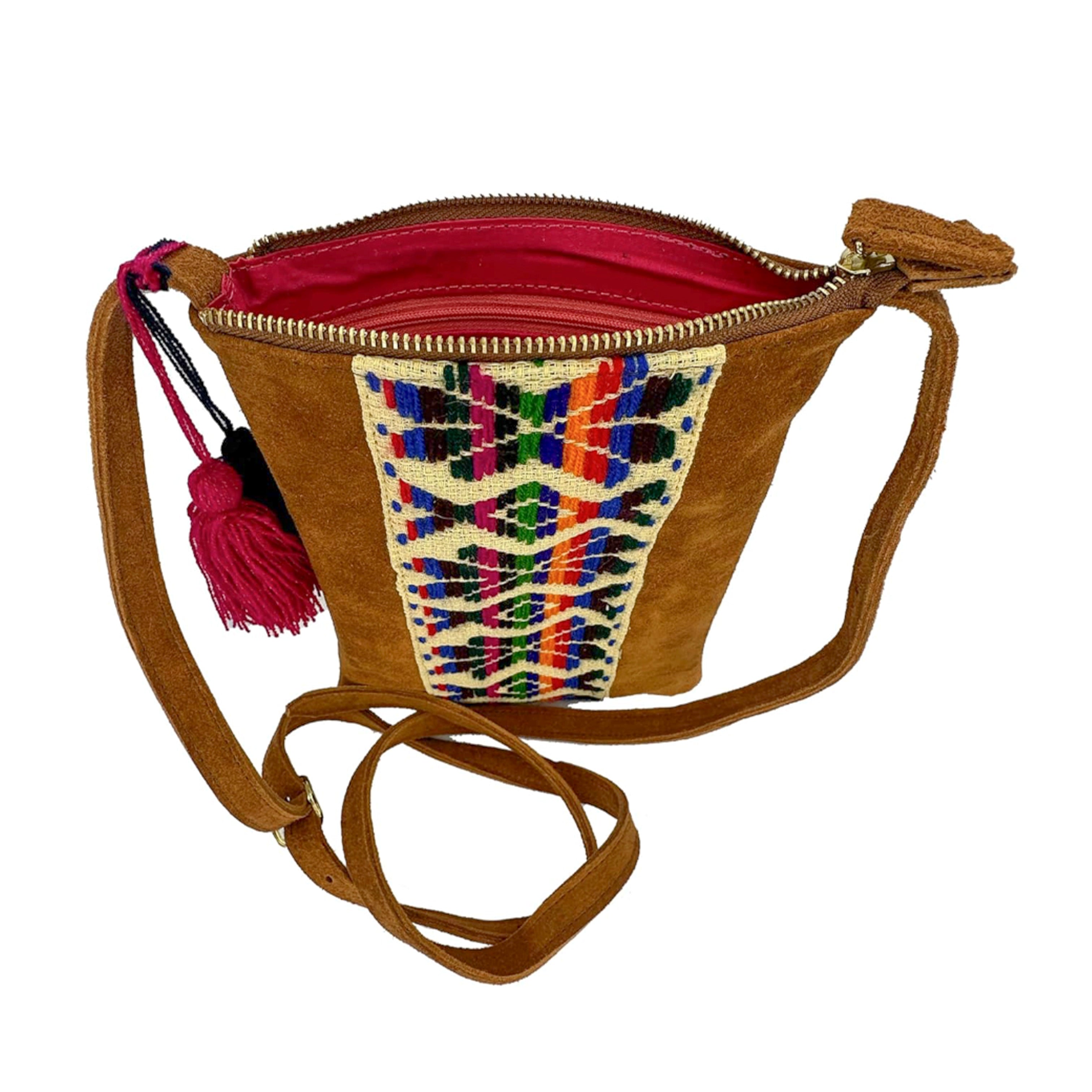 Crossbody Bordado a Mano "Angélica" – Multicolor – Raízal