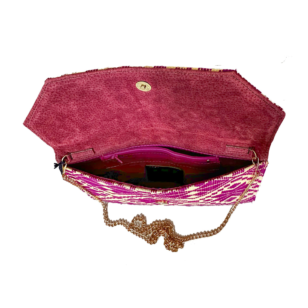 Bolsa Bordado a mano "Juana" – Morada – Raízal