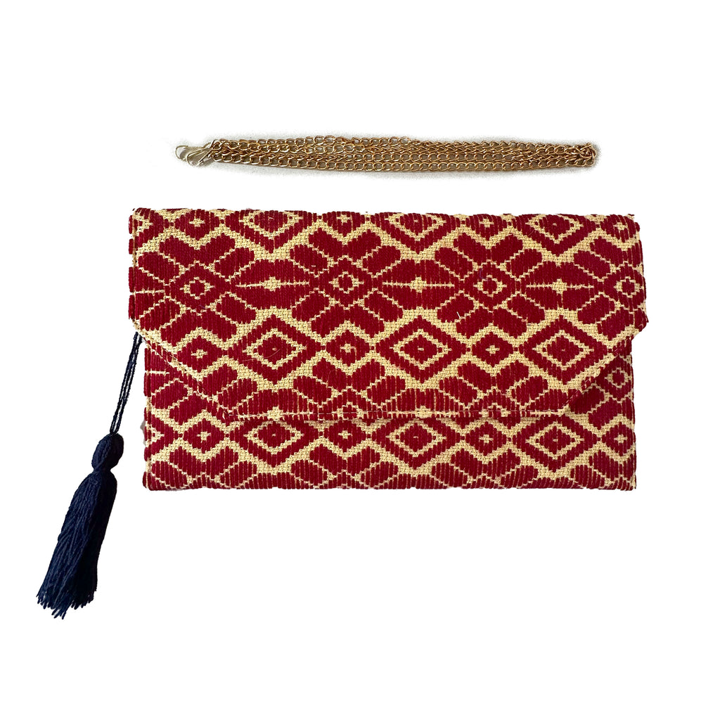 Bolsa Bordado a mano "Juana" – Rojo – Raízal