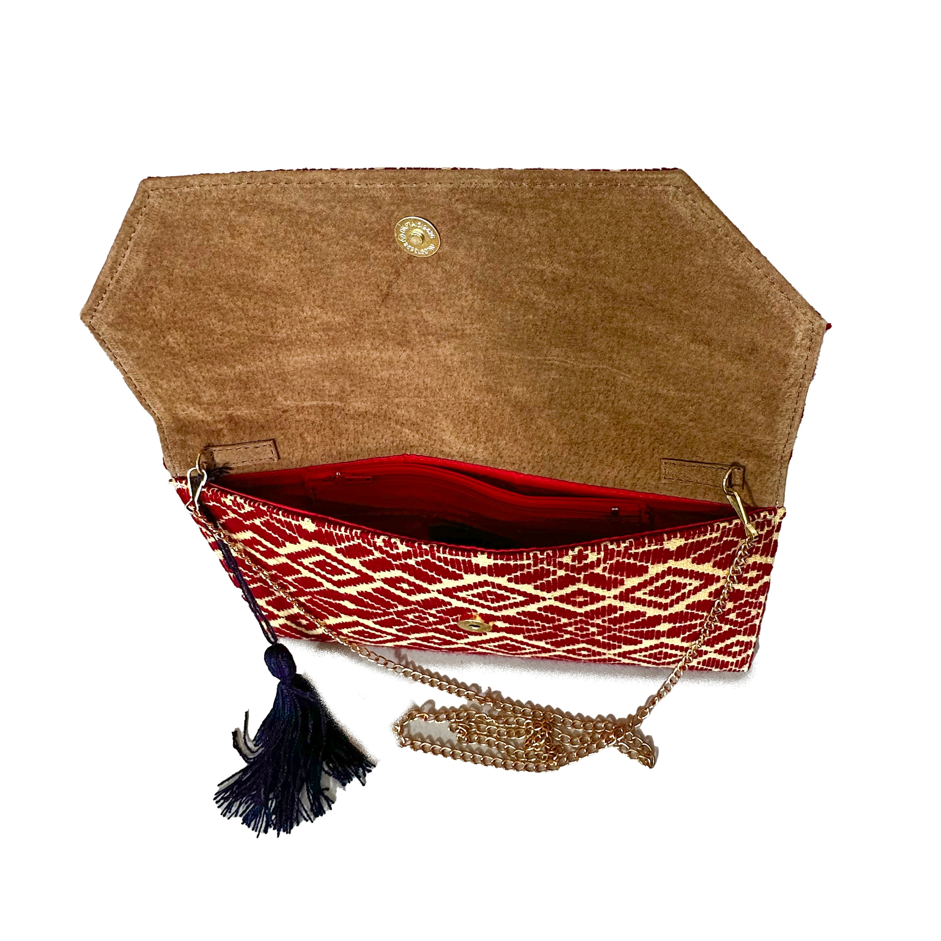 Bolsa Bordado a mano "Juana" – Rojo – Raízal