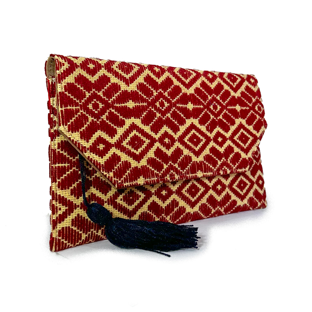 Bolsa Bordado a mano "Juana" – Rojo – Raízal