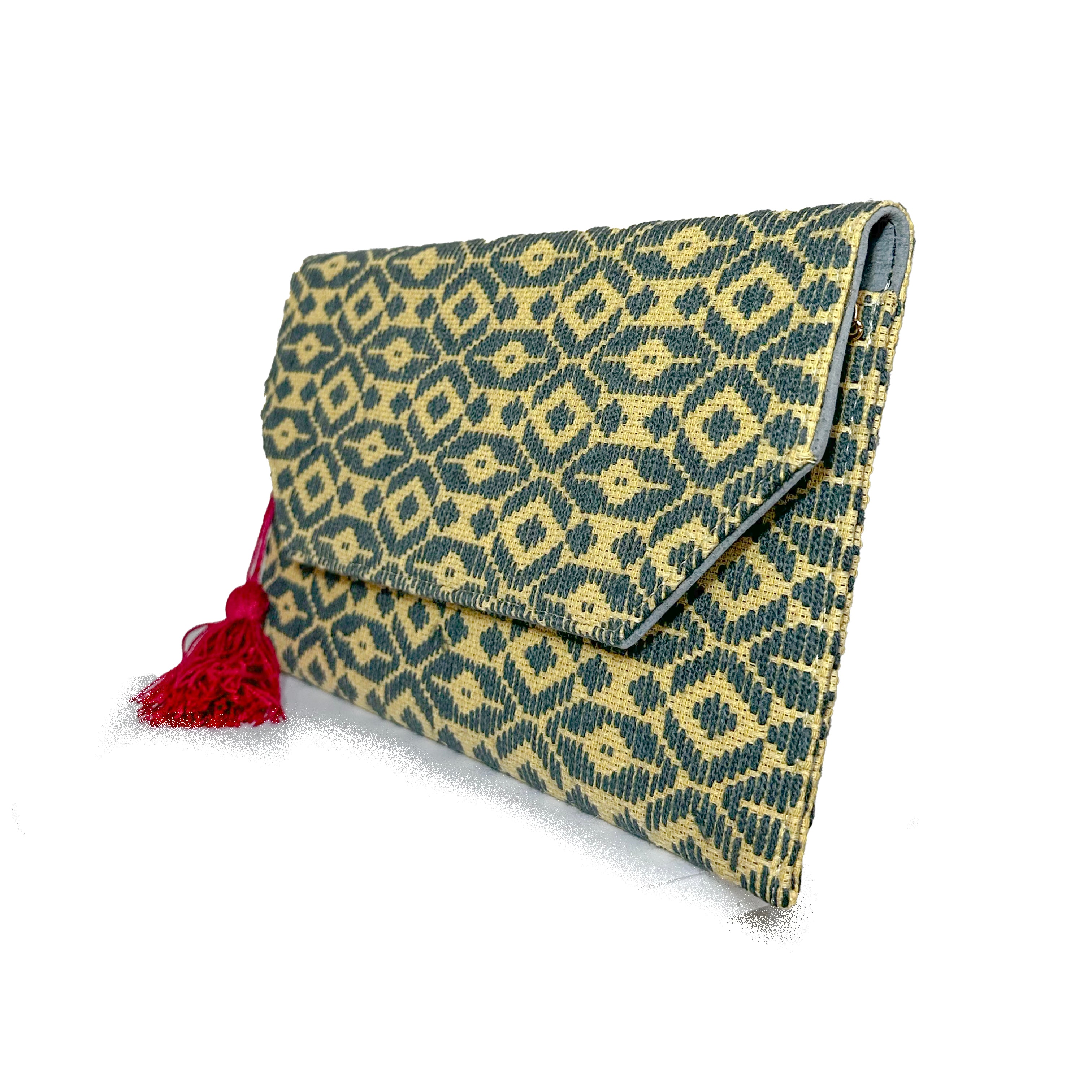 Bolsa Bordado a mano "Juana" – Gris – Raízal
