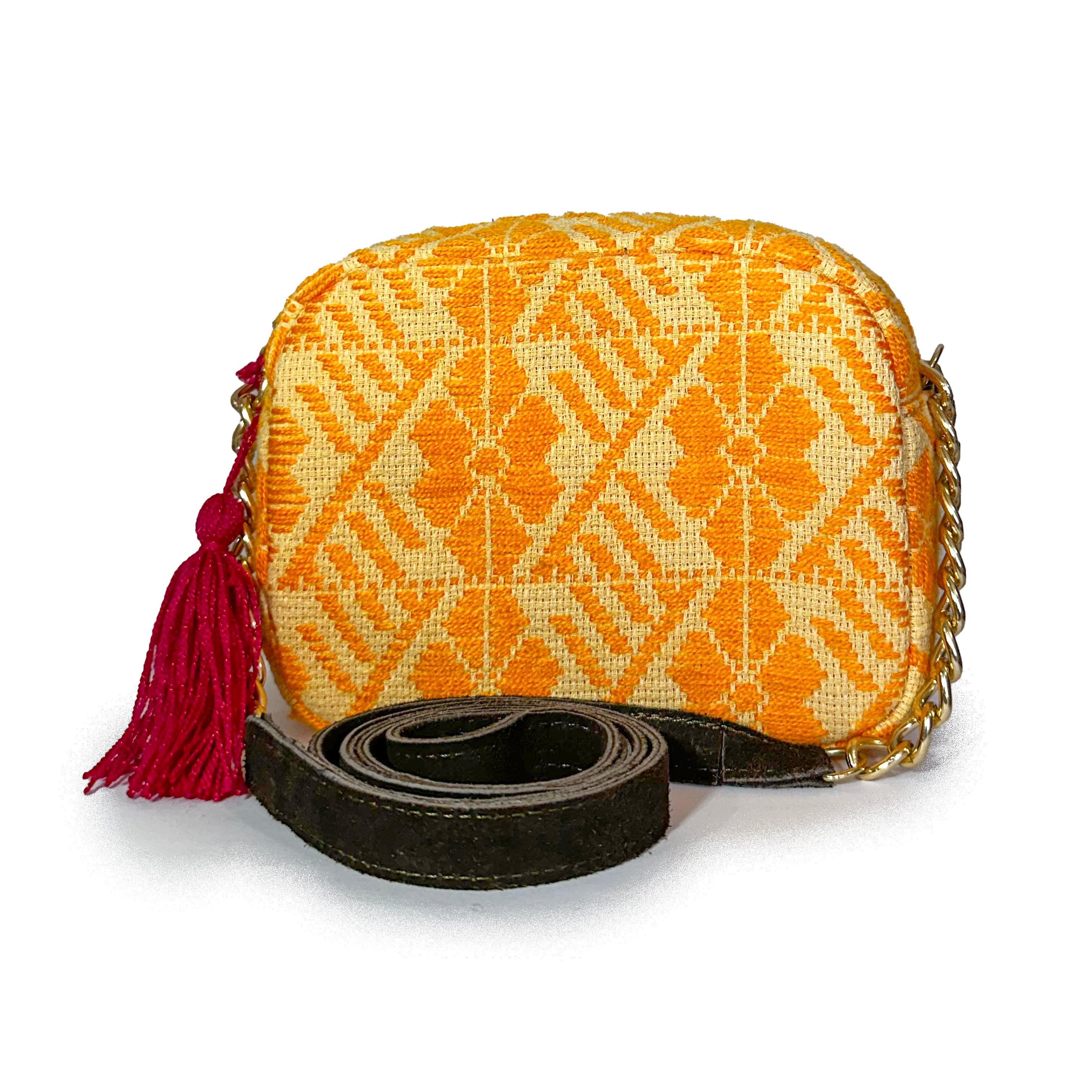 Bolsa Bordado a mano "Maribel" – Amarillo – Raízal