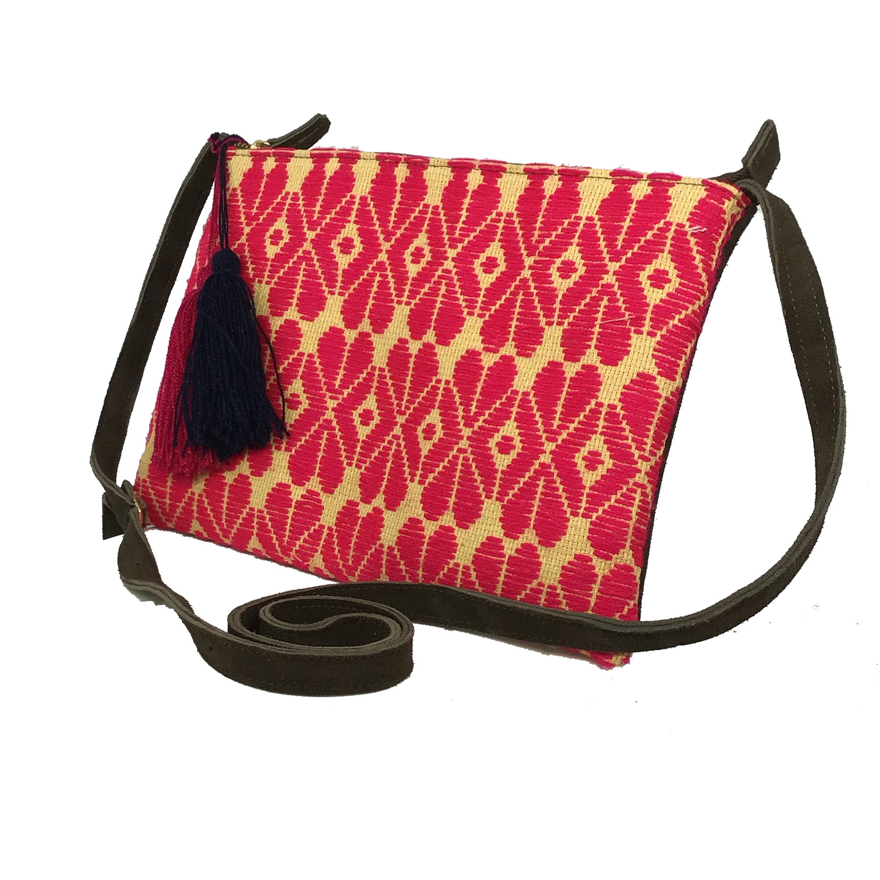 Crossbody Bordado a Mano "Vicenta" – Rosa – Raízal
