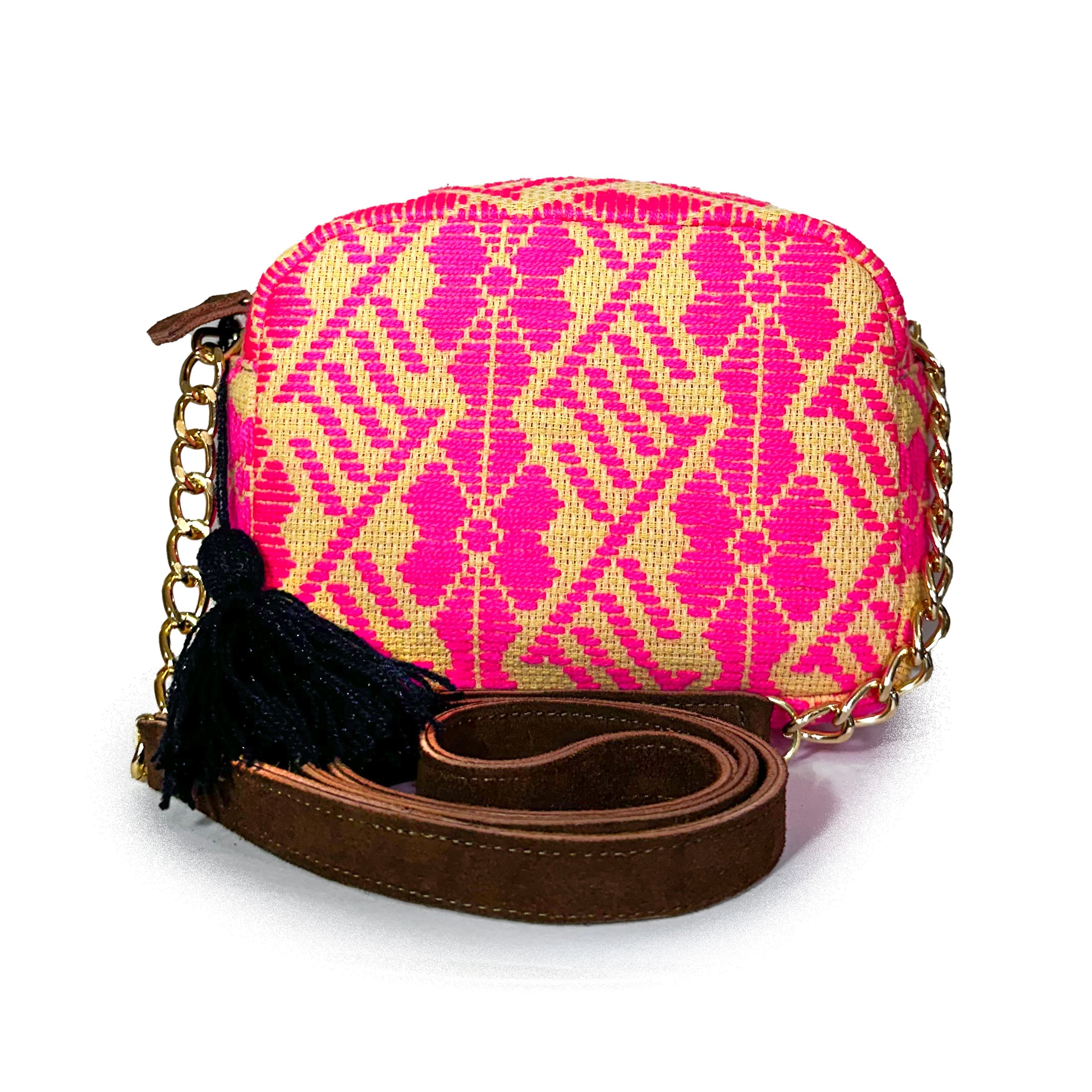 Bolsa Bordado a mano "Maribel" – Rosa – Raízal
