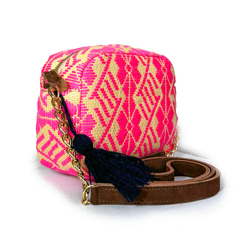 Bolsa Bordado a mano "Maribel" – Rosa – Raízal
