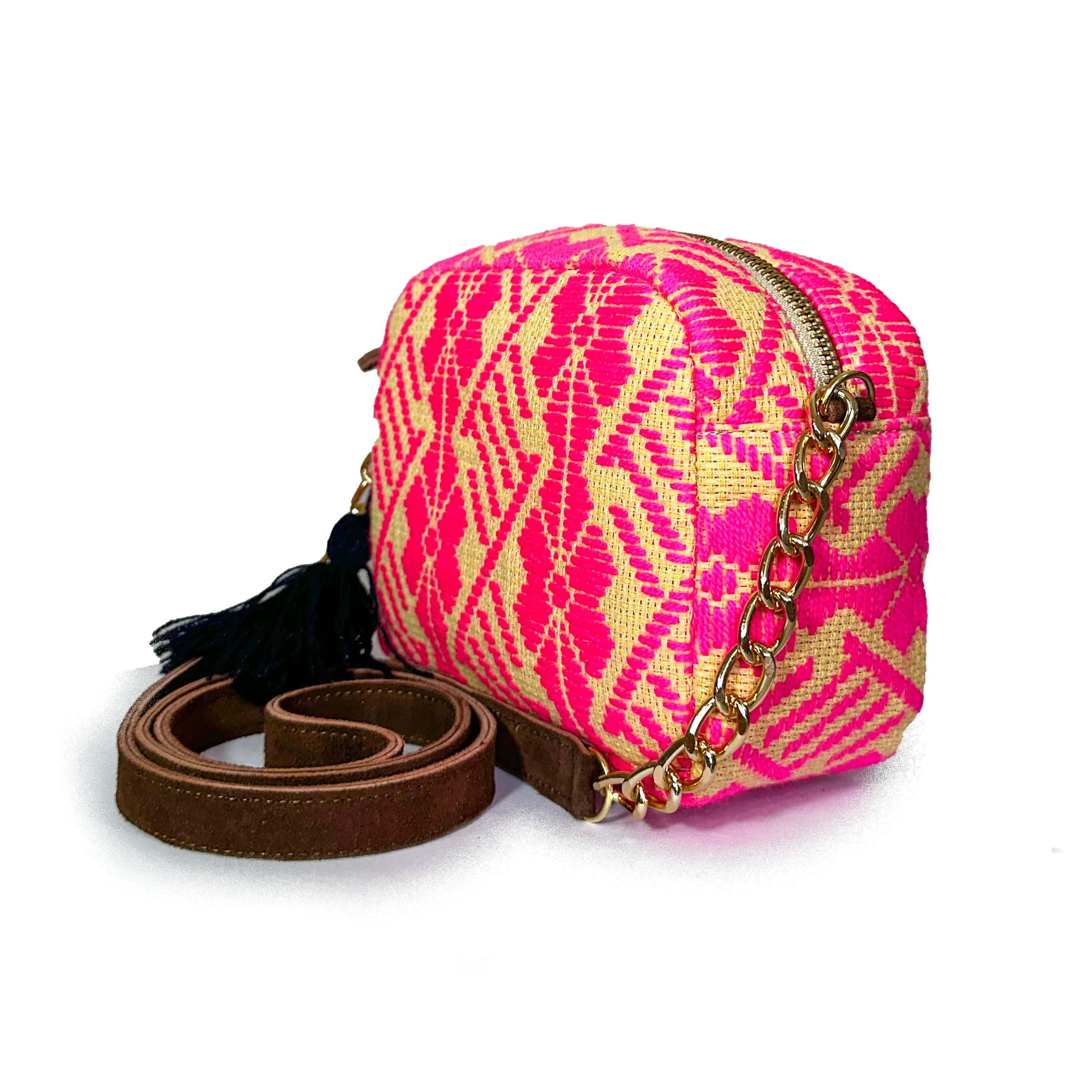 Bolsa Bordado a mano "Maribel" – Rosa – Raízal