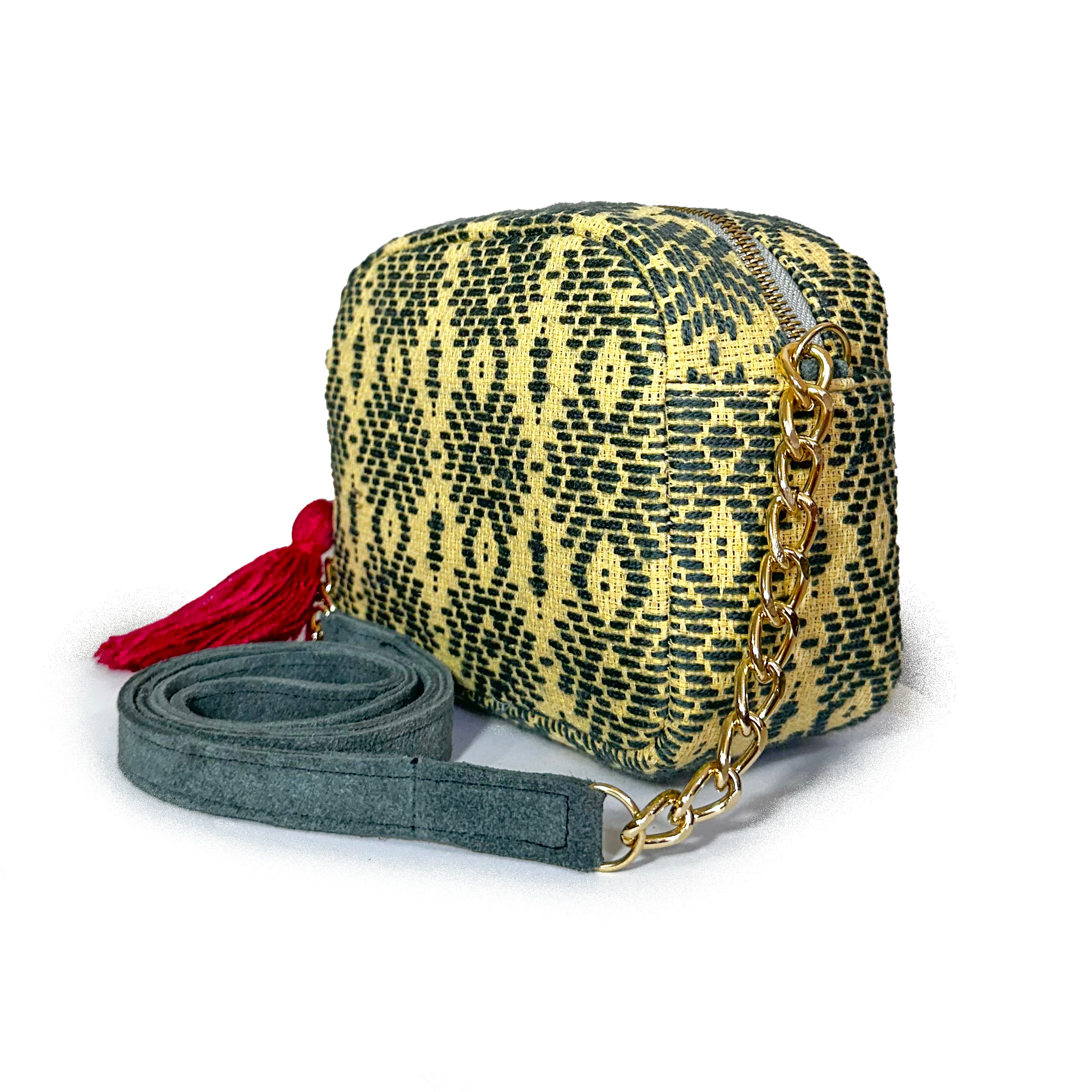 Bolsa Bordado a mano "Maribel" – Gris – Raízal