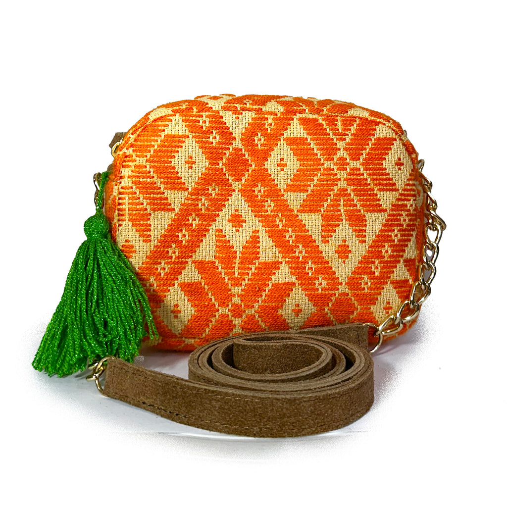 Bolsa Bordado a mano "Maribel" – Naranja – Raízal