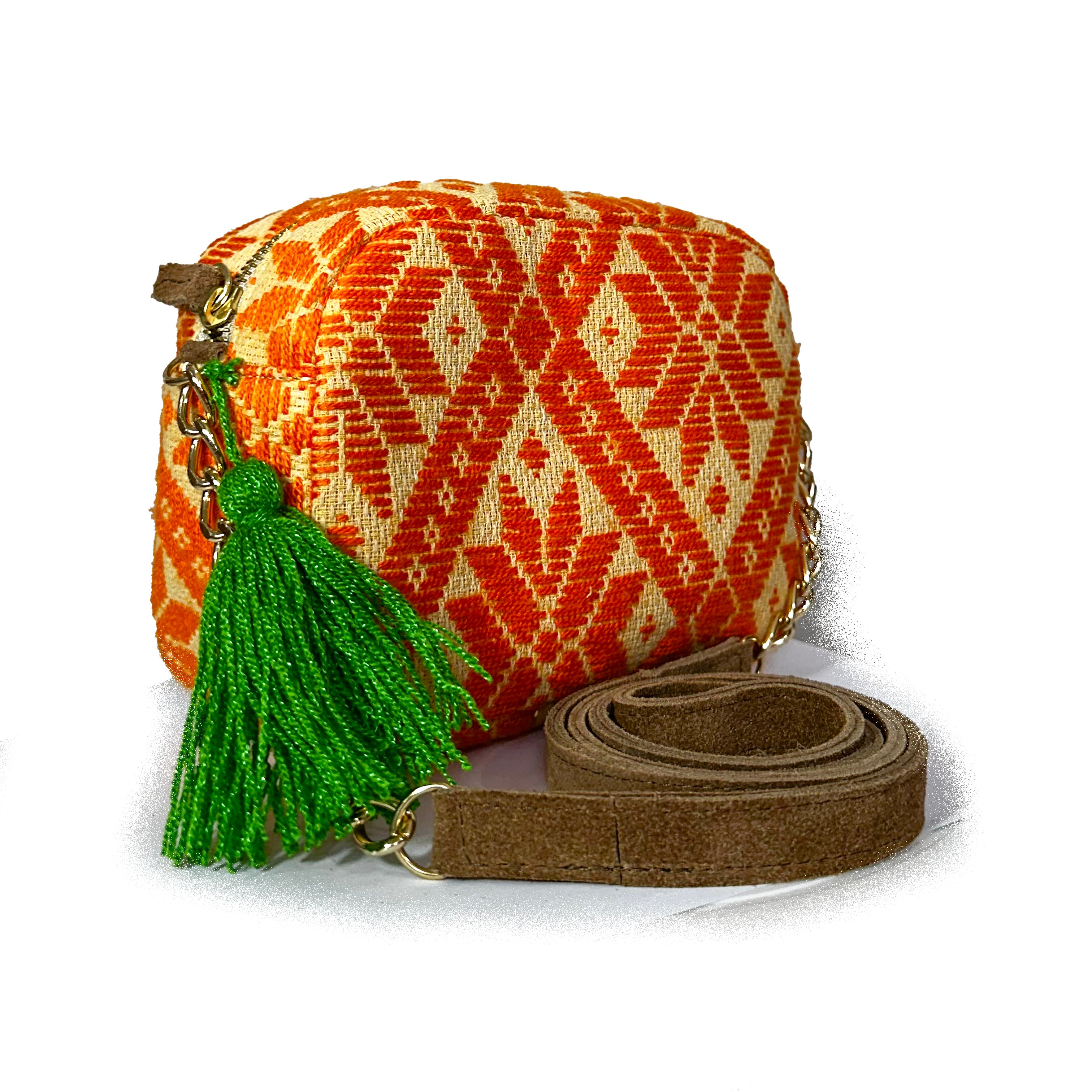 Bolsa Bordado a mano "Maribel" – Naranja – Raízal