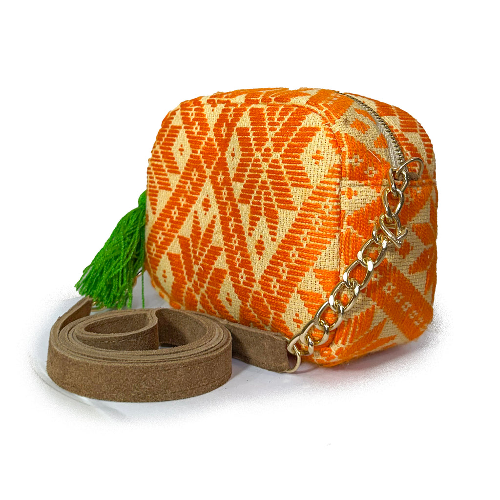 Bolsa Bordado a mano "Maribel" – Naranja – Raízal