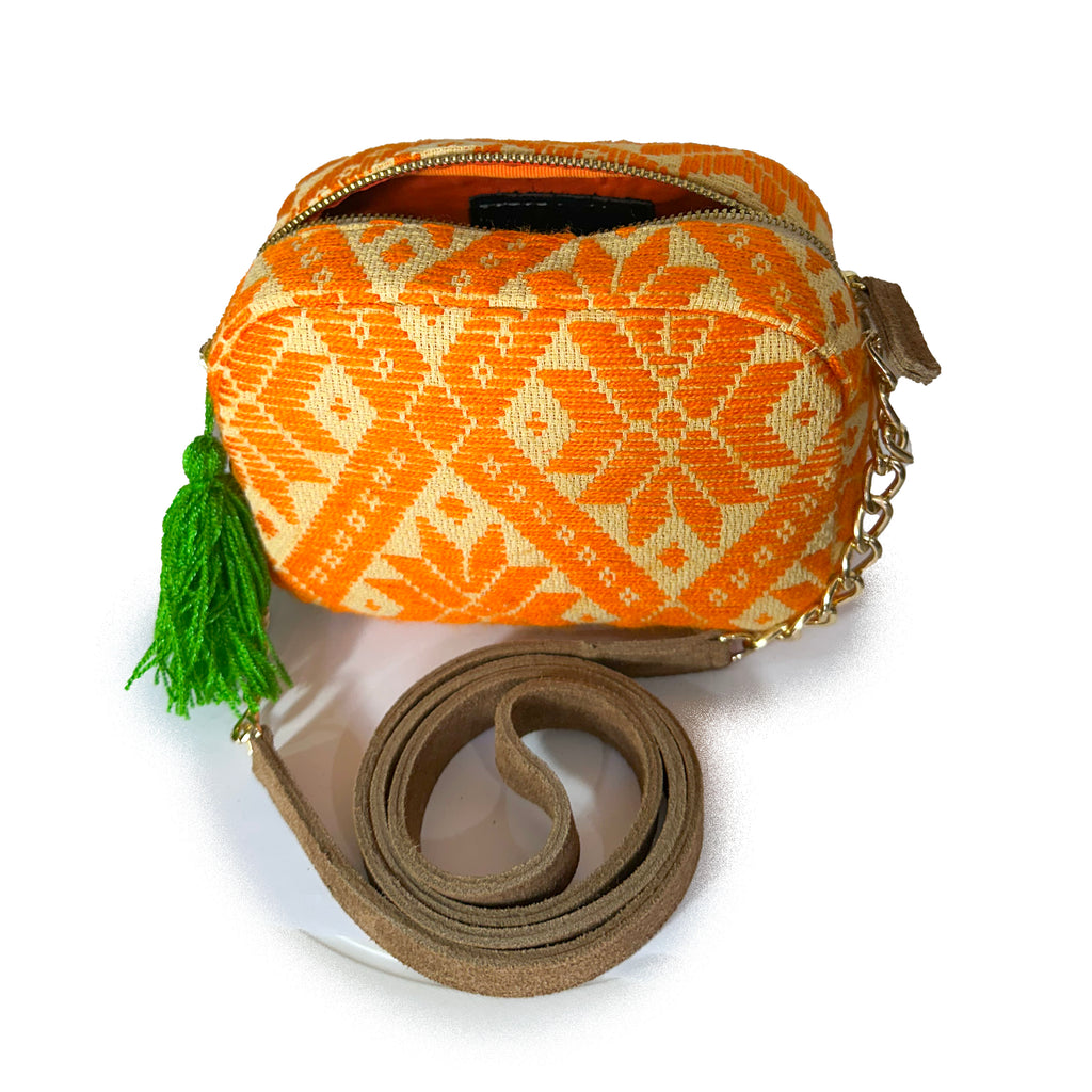 Bolsa Bordado a mano "Maribel" – Naranja – Raízal