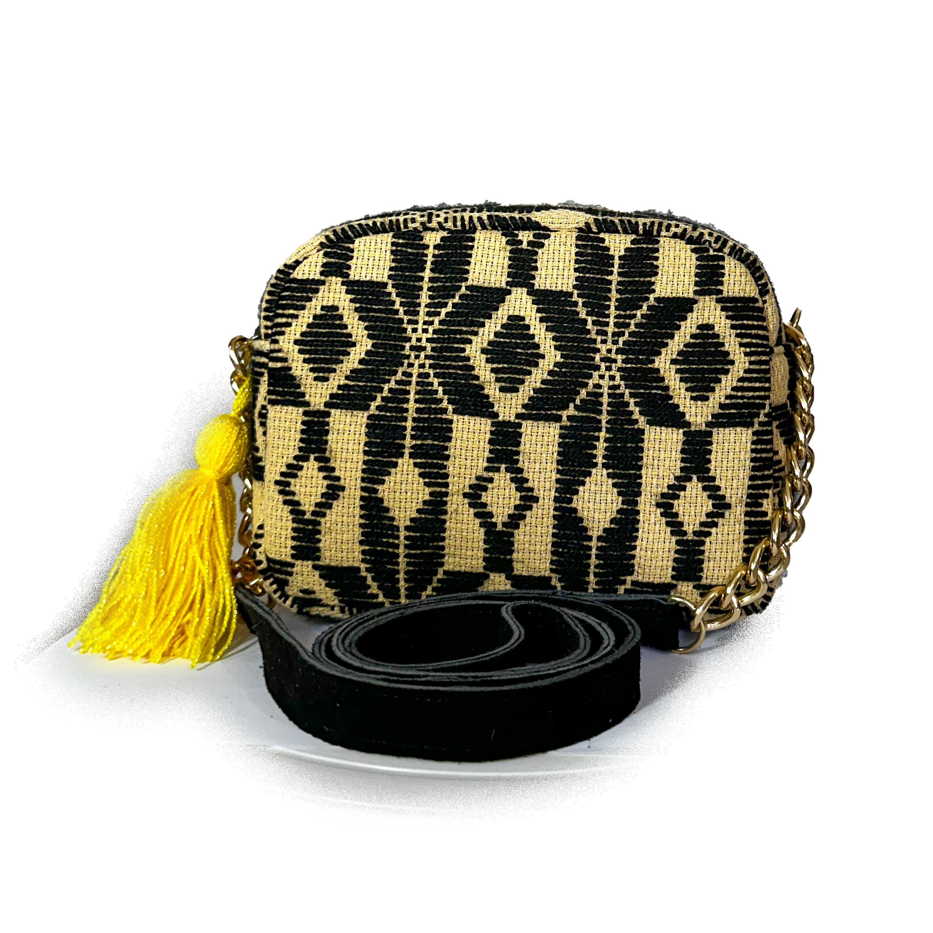 Bolsa Bordado a mano "Maribel" – Negro – Raízal