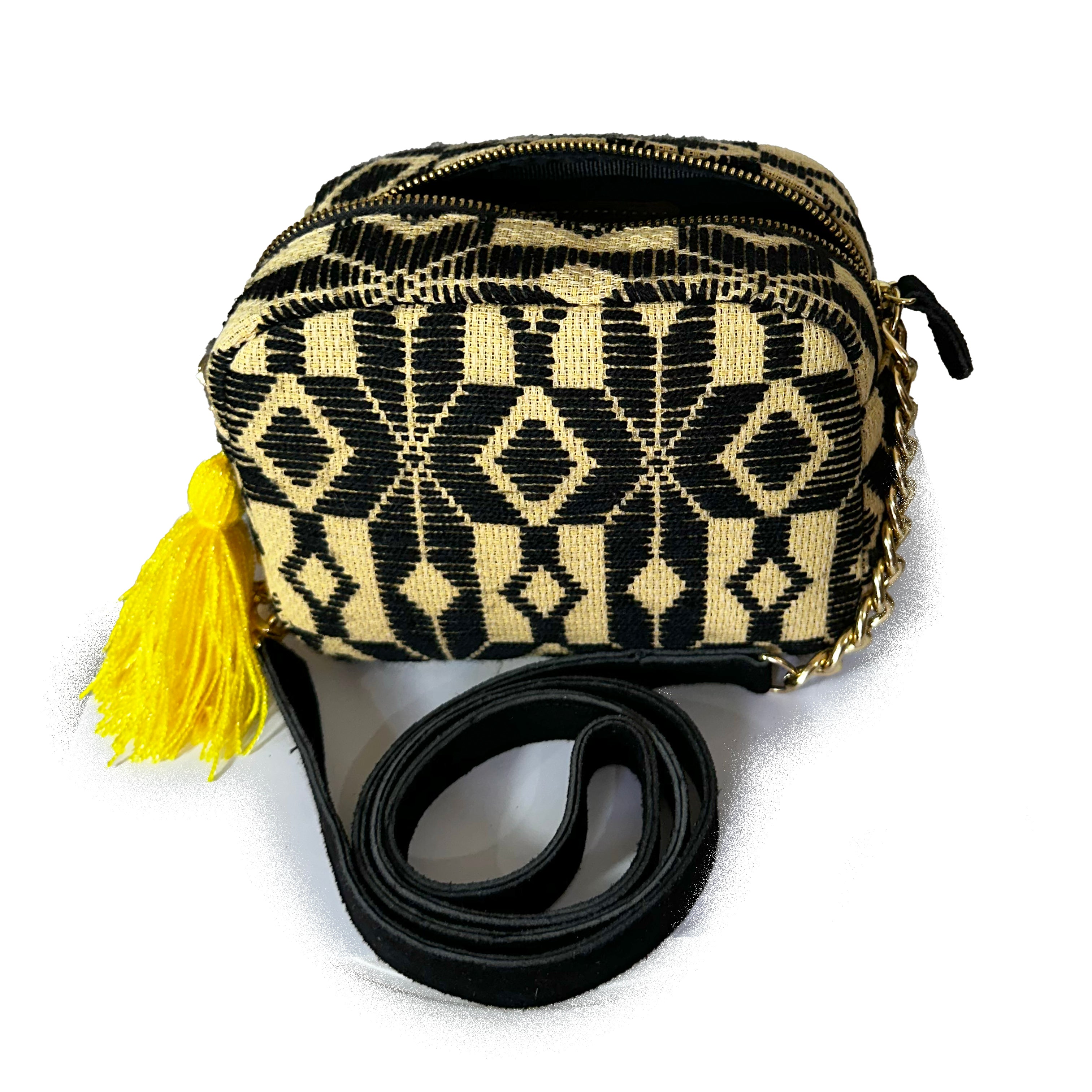 Bolsa Bordado a mano "Maribel" – Negro – Raízal