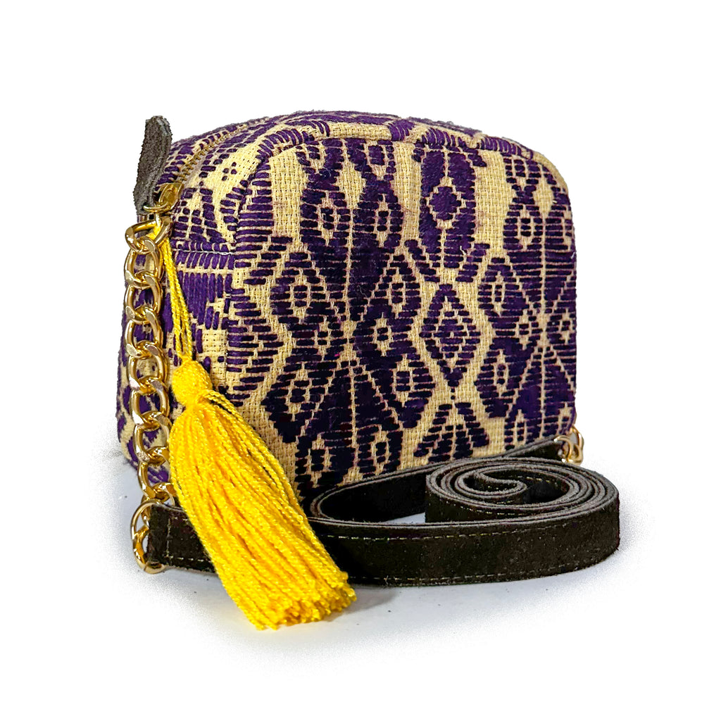 Bolsa Bordado a mano "Maribel" – Morado – Raízal